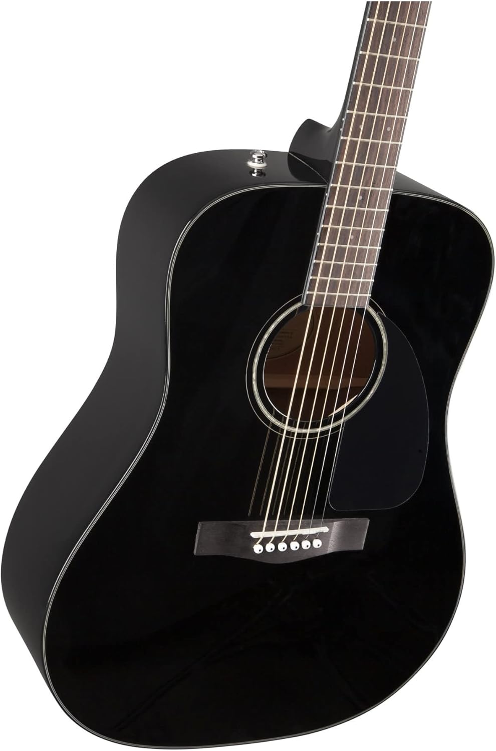 Alternative view of Fender Acoustic Guitar, with 2-Year Warranty, CD-60 Dreadnought V3 Classic Design with Rounded Walnut Fingerboard and Alloy Steel Strings, Glossed Black Finish, Spruce Top, Includes Hard-Shell Case