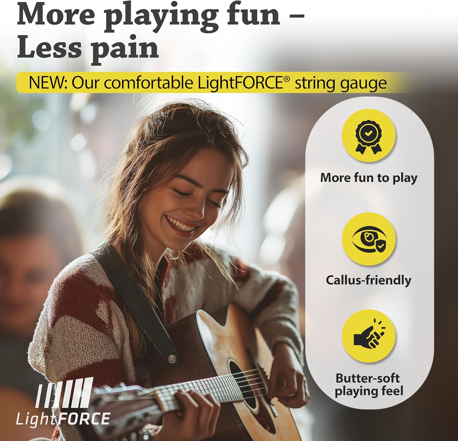 Alternative view of BELFORT® quality acoustic guitar strings - 6 string set - Premium coating with Phosphor Bronze (guitar strings acoustic 6 string set) BONUS: 4 Picks + 1 High E String - cuerdas para guitarra acustica