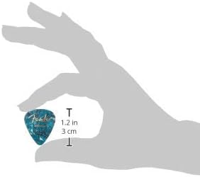Fender Premium Celluloid Guitar Picks 351 Shape, Ocean Turquoise, Medium, 12-Pack