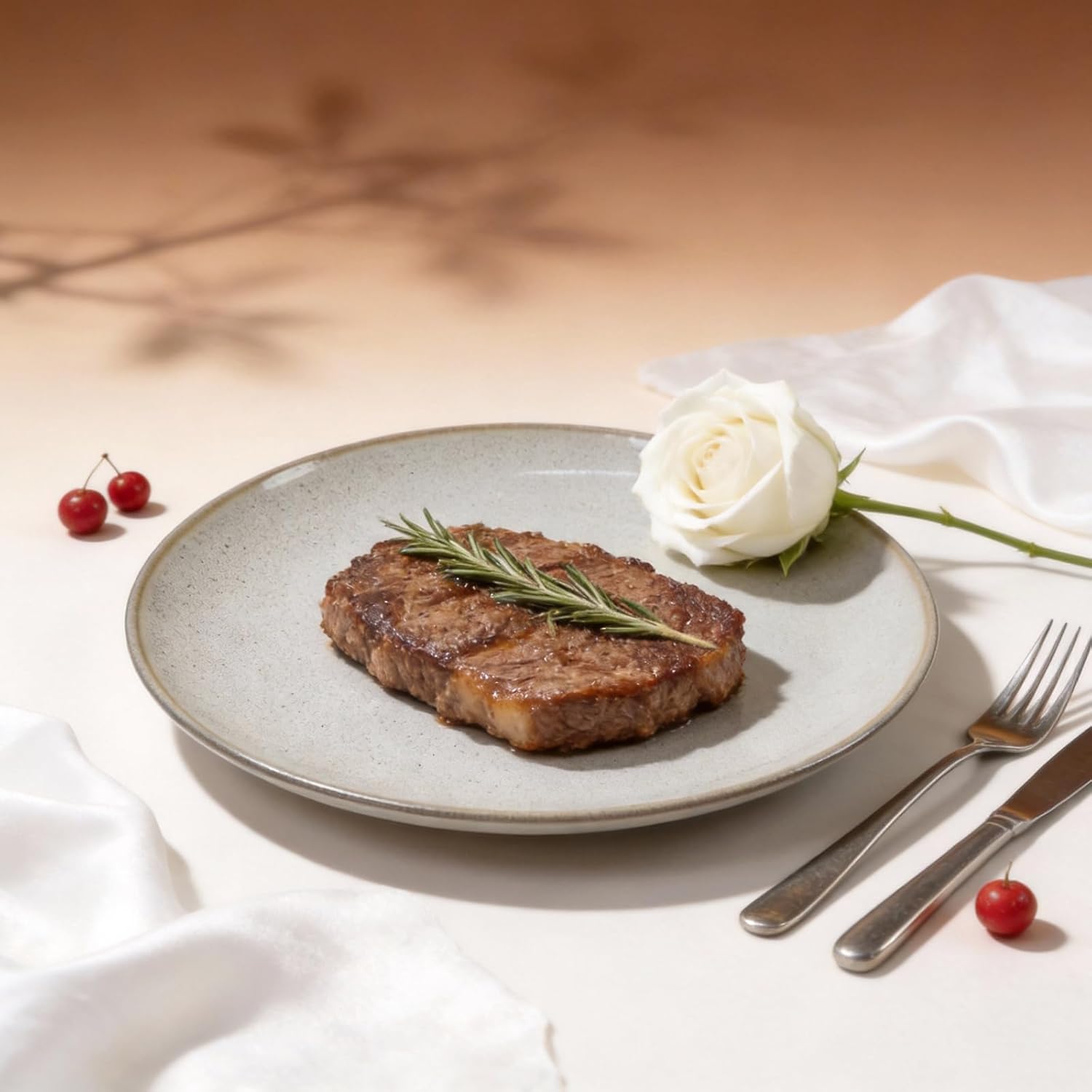 Organic Shape Highland Ceramic Dinner Plates, 6pcs 11.65 Inch Handmade Reactive Glaze Dinnerware Sets with Wavy Edge, for Kitchen, Microwave & Dishwasher Safe, Scratch Resistant-grey