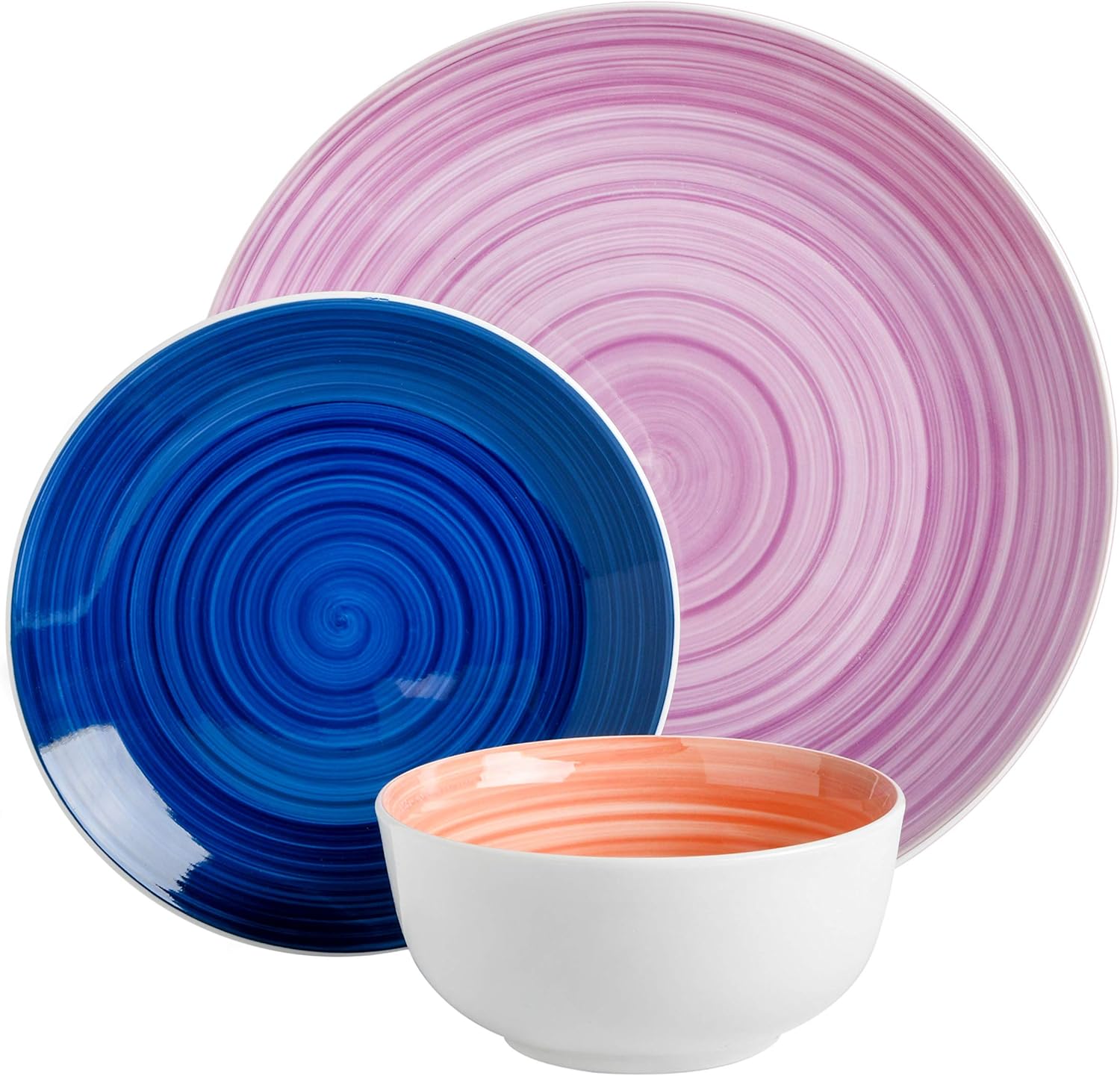 Alternative view of Gibson Home Color Vibes Dinnerware Sets, Service for Four (12pcs), Multicolor