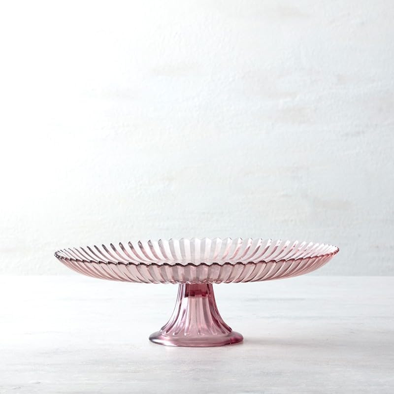 Fortessa Archie Serveware, Large Cake Stand, 13", Pink