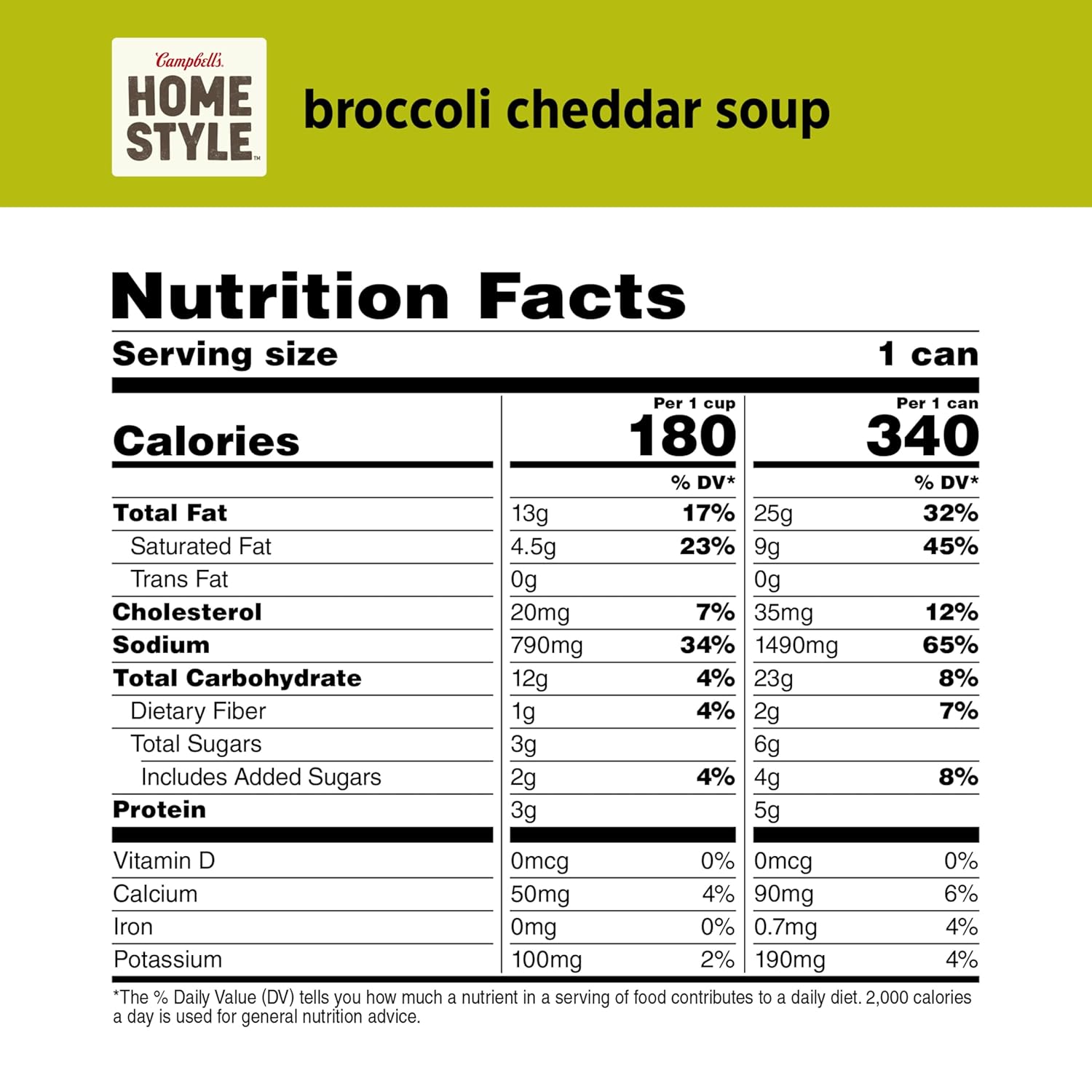 Campbellu2019s Homestyle Broccoli Cheddar Soup, 16.3 oz Can