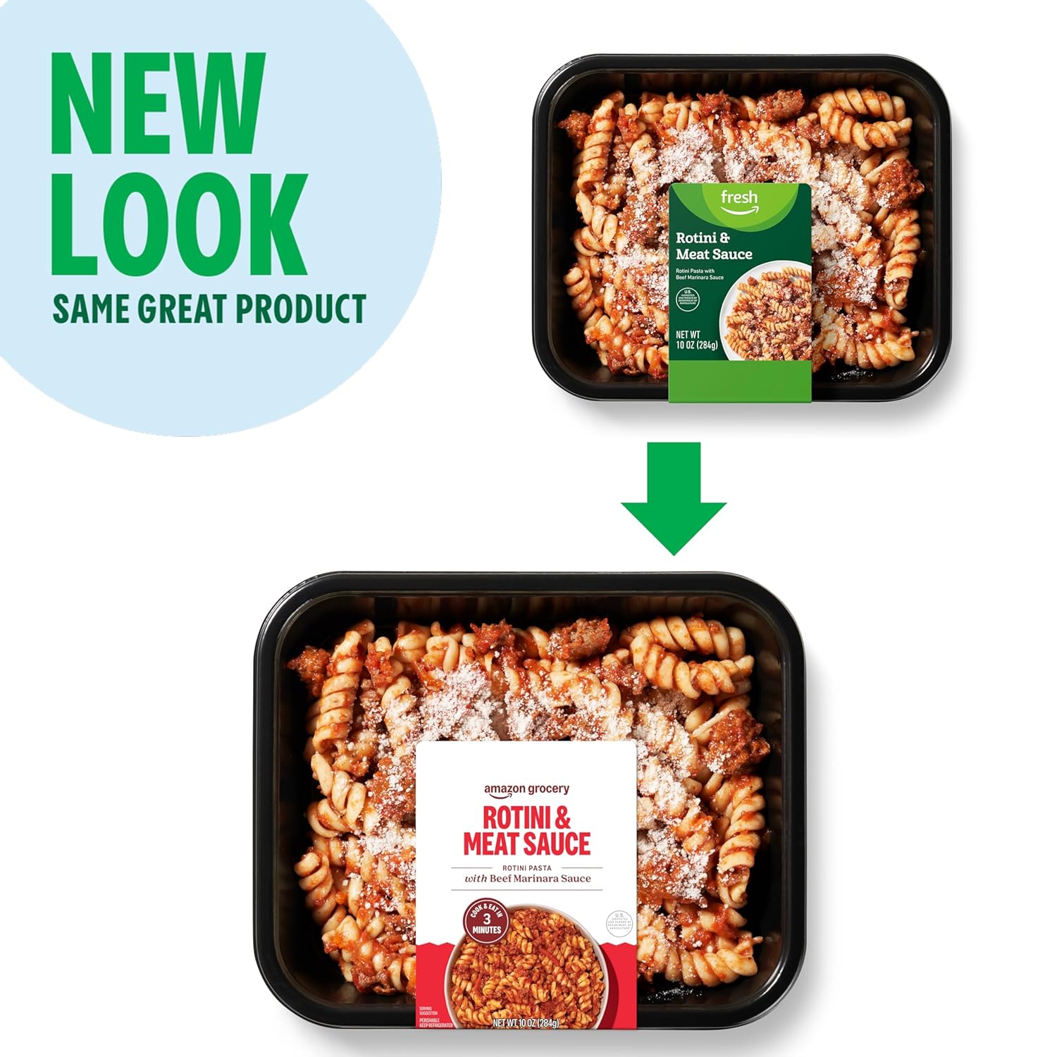 Amazon Grocery, Rotini & Meat Sauce, 10 Oz (Previously Amazon Fresh, Packaging May Vary)
