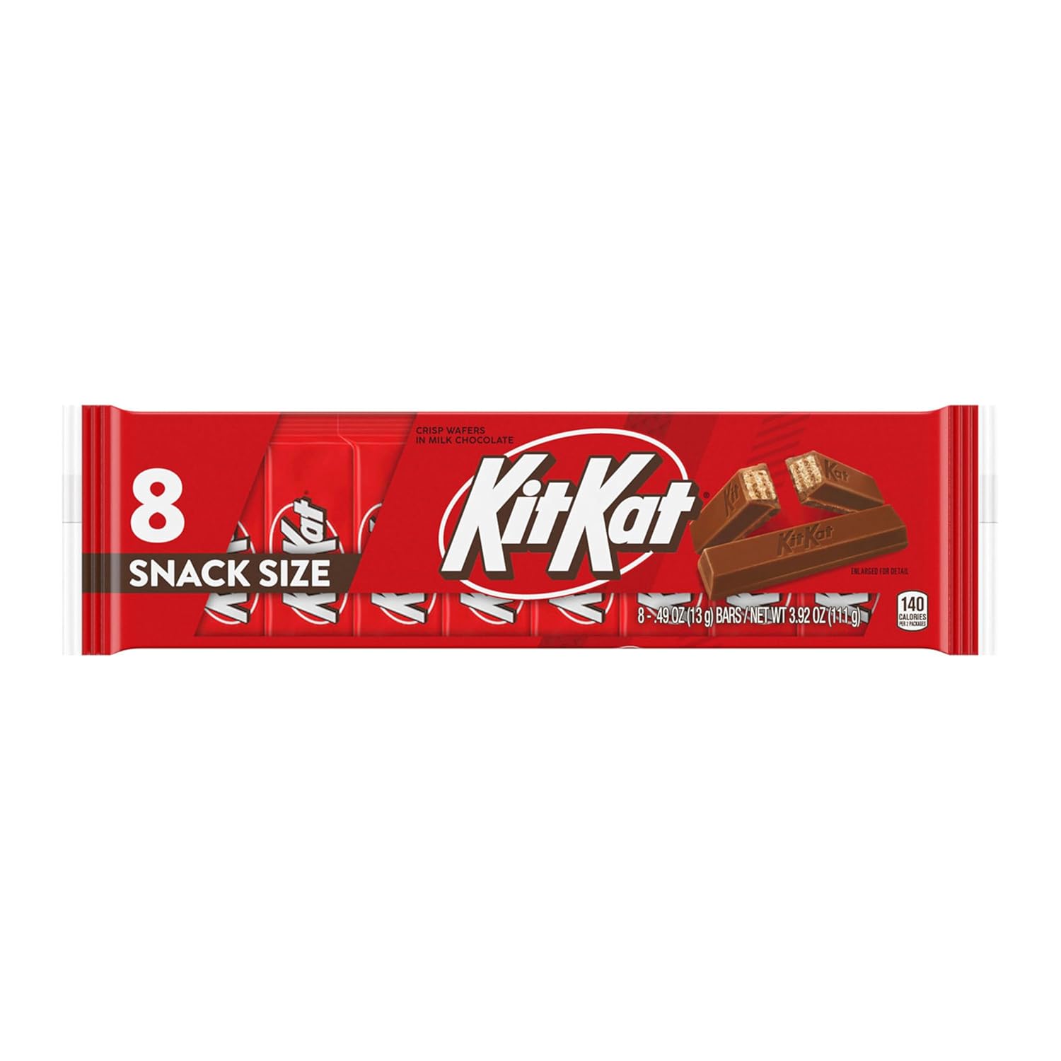 KIT KAT Milk Chocolate Wafer Snack Size, Candy Bars, 0.49 oz (8 Count)