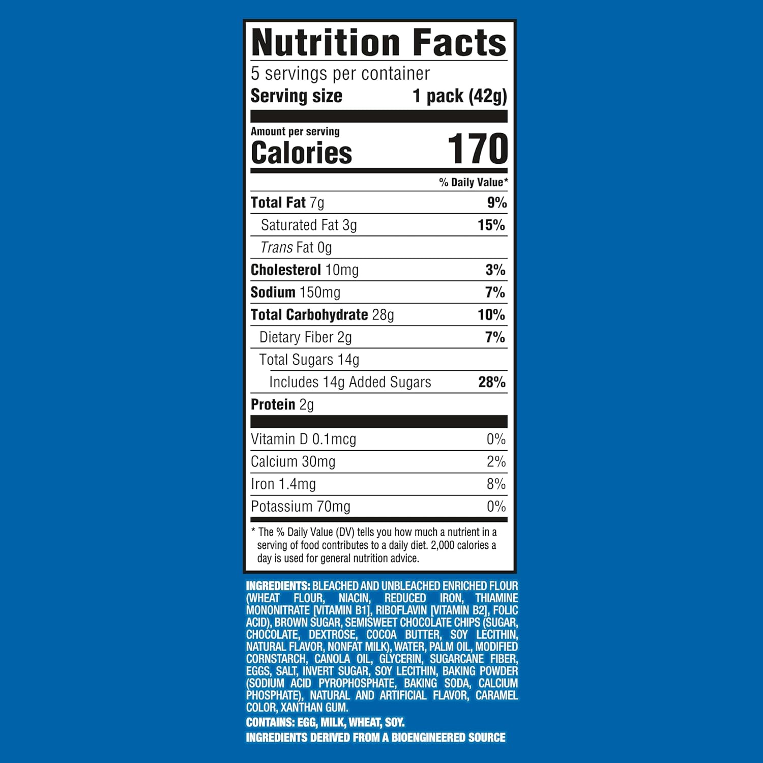 CHIPS AHOY! Baked Bites, Blondie, 5 - 1.5 oz Snack Packs (5 Bites per Pack)