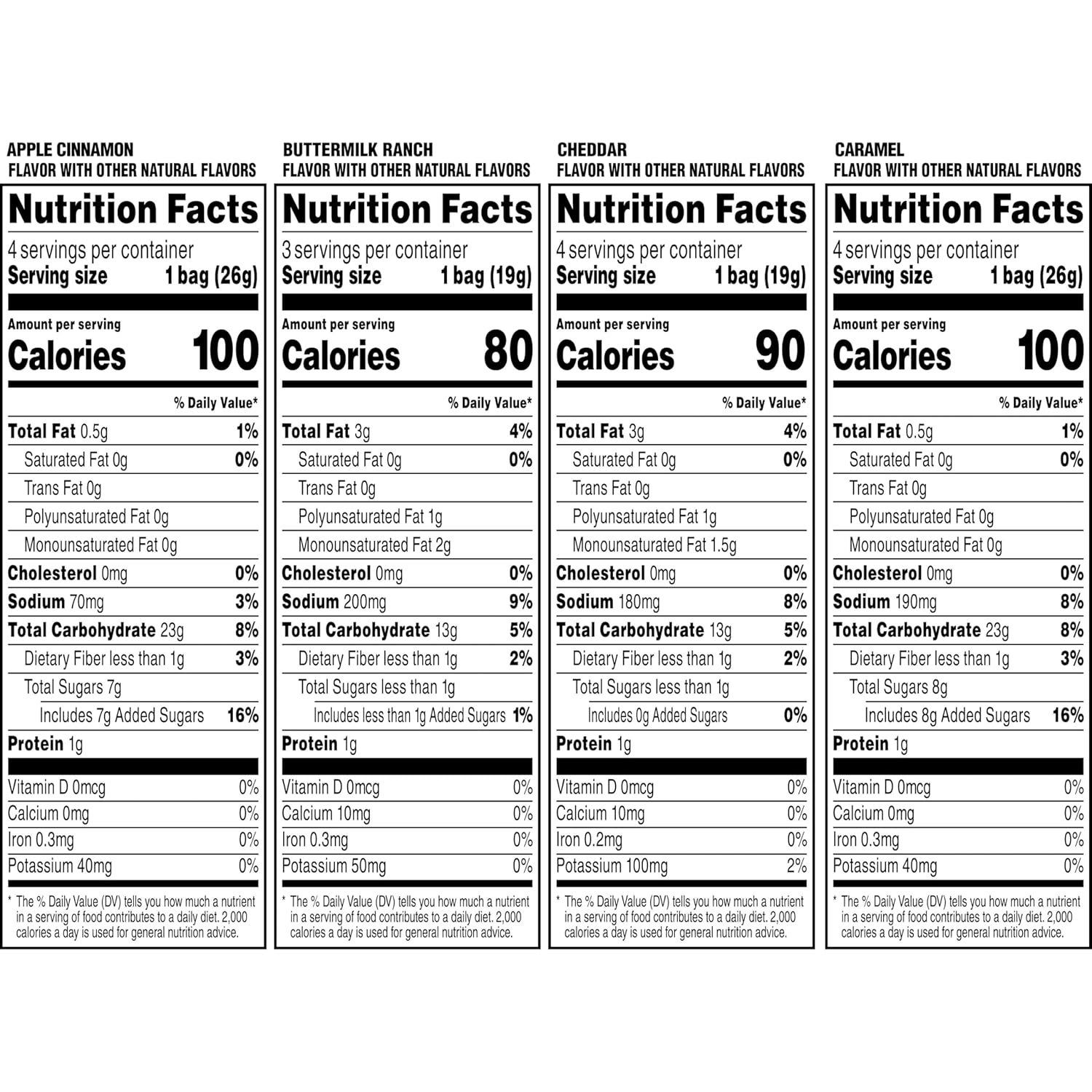 Quaker Rice Crisps, 4 Flavor Sweet and Savory Variety Mix, 15 count