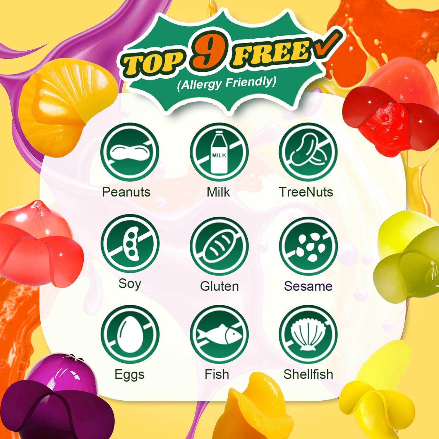 7 Friuts in 28 Packs Assorted Gummy Candy Individually Wrapped, Peelable Fruit-Shaped Gummies Candy made with Real Fruit Juice (≥30%), Chewy Peeling Candy Gummy Snacks Net 700g/24.7oz - Image 3