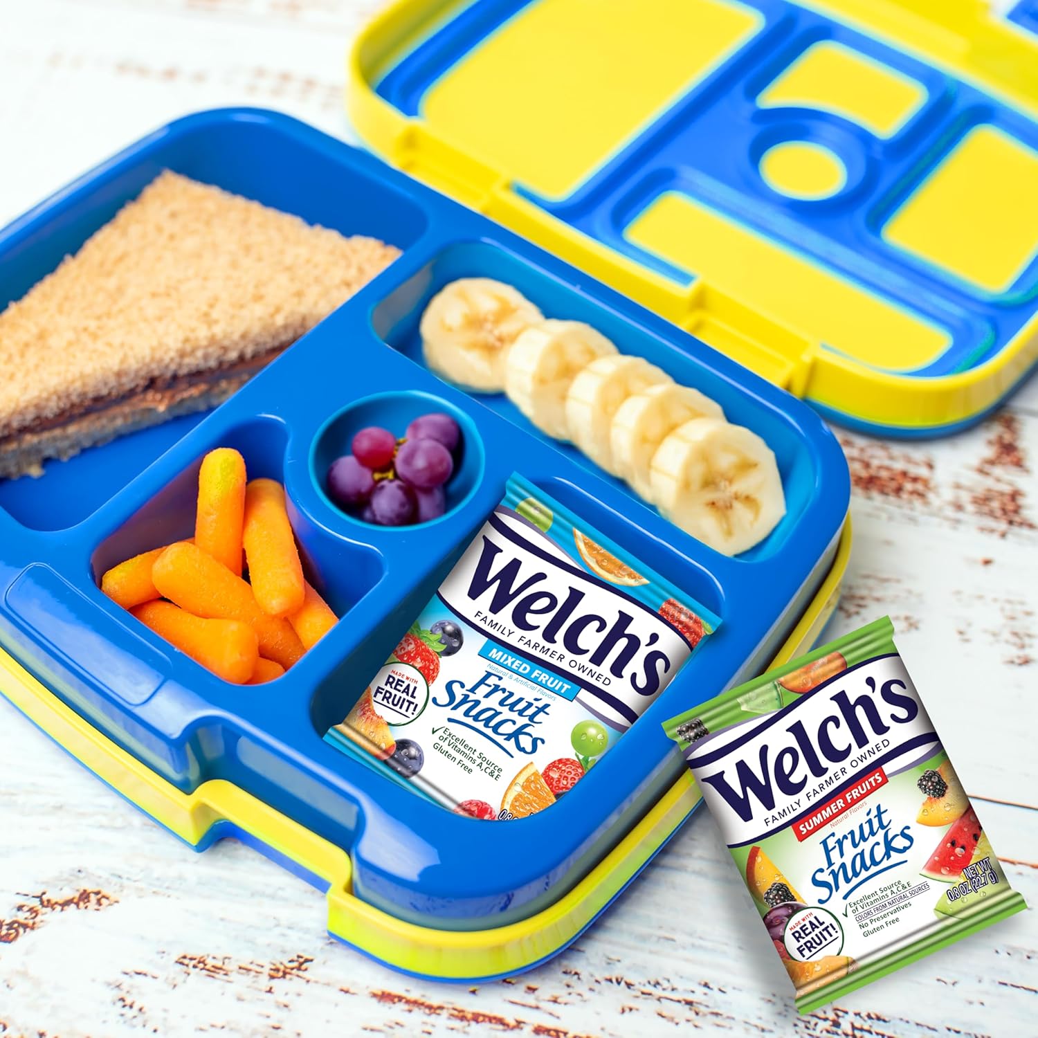 Welch's Fruit Snacks, Mixed Fruit & Summer Fruits Variety Pack, Great for School Lunches, Bulk Pack, Individual Single Serve Bags, 0.8 oz (Pack of 60) - Image 3