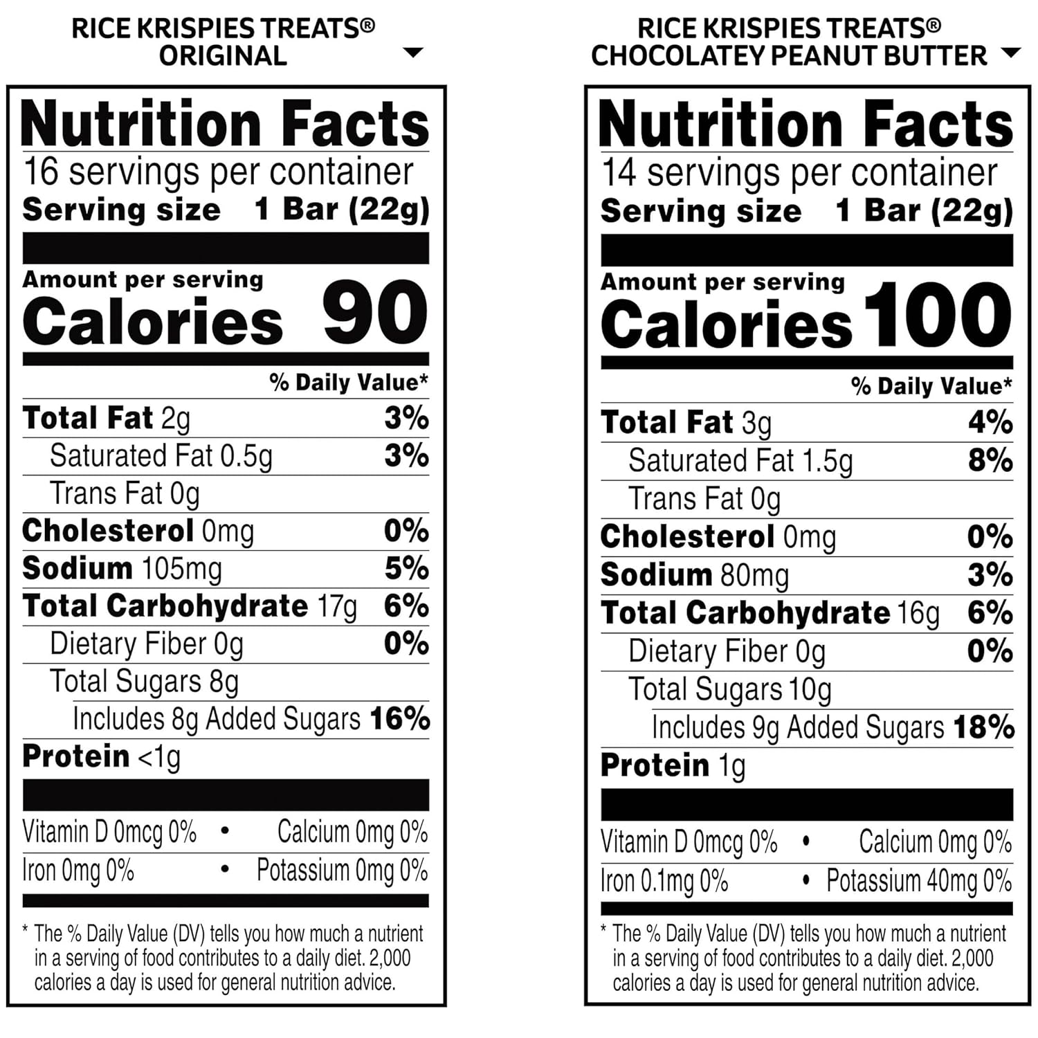 Rice Krispies Treats Crispy Rice Squares, Snack Bars, Variety Pack (2 Boxes, 30 Count)