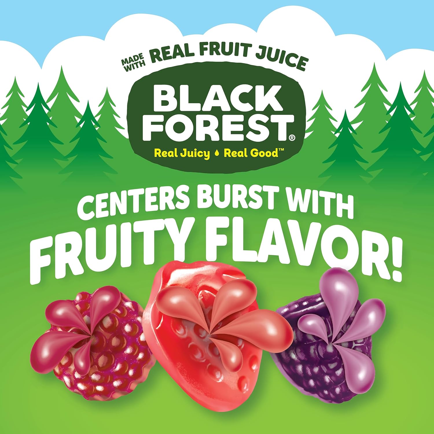 Black Forest Juicy Burst Fruit Snacks, Berry Medley, 0.8 Ounce Pouches (40 Count) - Image 3