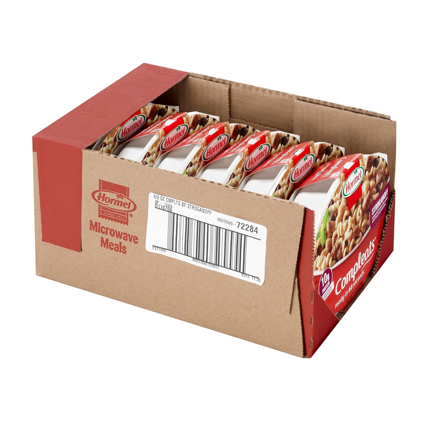 HORMEL COMPLEATS Beef Stroganoff Sauce Microwave Tray, 9 Ounces (Pack of 6)