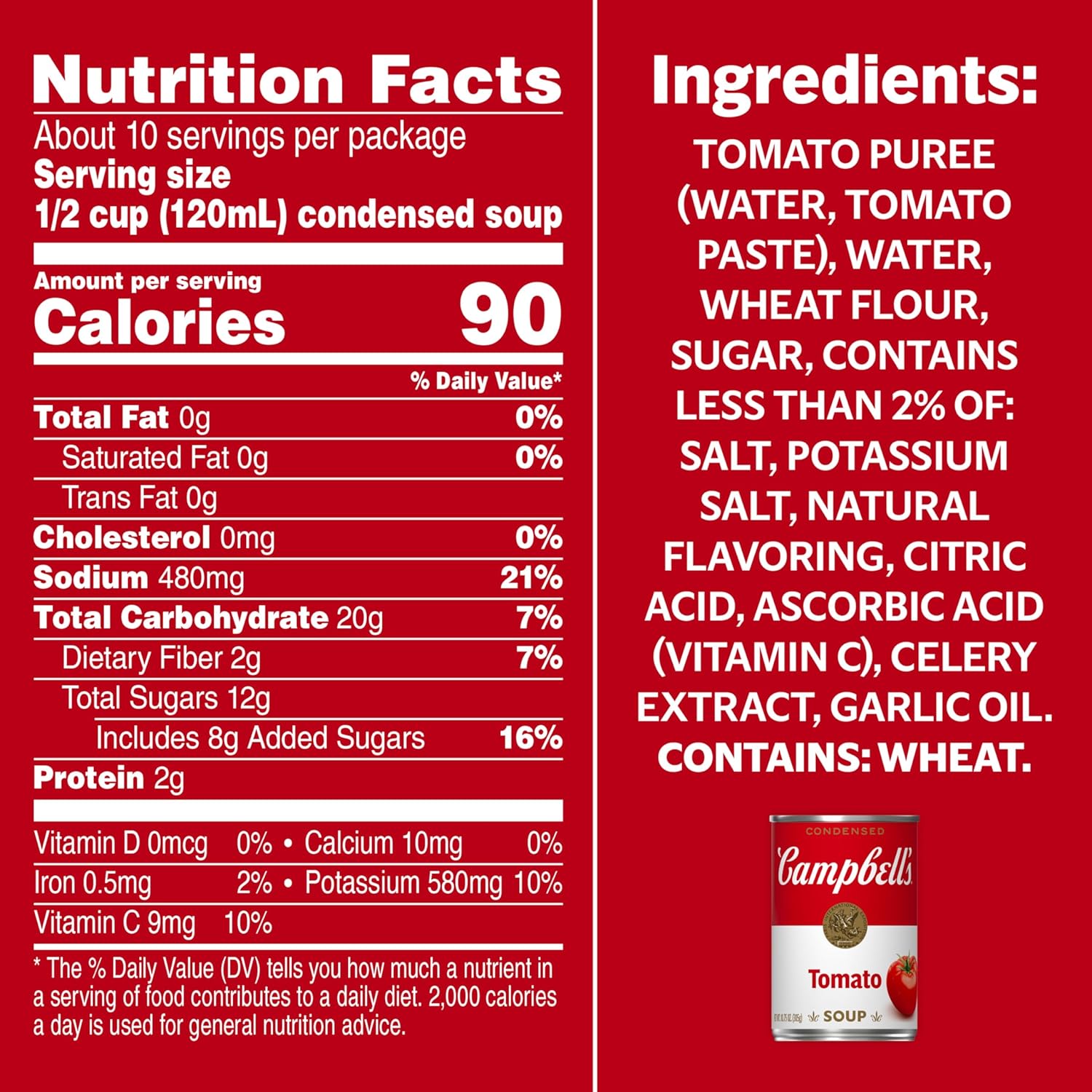 Campbell's Condensed Tomato Soup, 10.75 Ounce Can (Pack of 4)