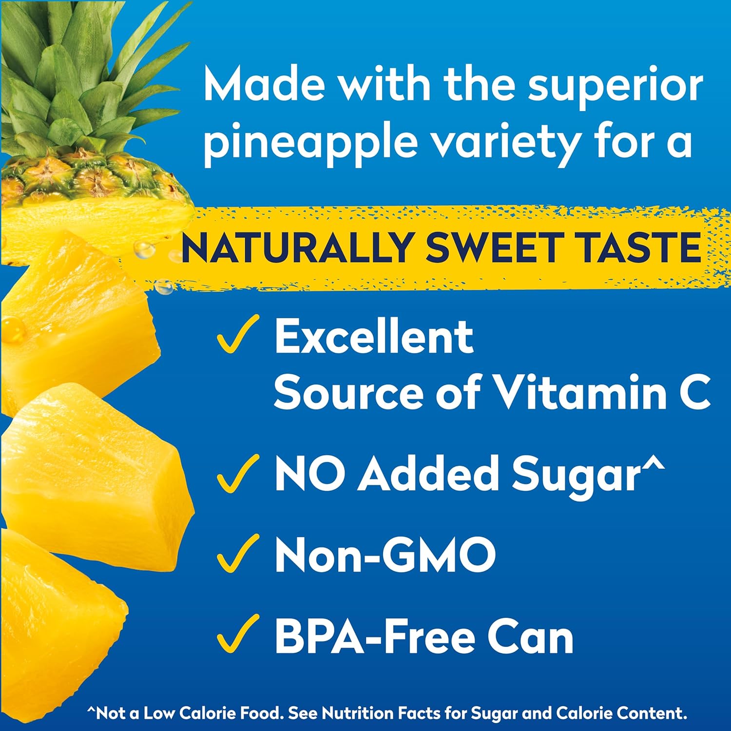 Dole Canned Fruit, Tropical Gold Pineapple Chunks in 100% Pineapple Juice, Gluten Free, Pantry Staples, No Sugar Added, 15.25 Oz, 12 Count - Image 2