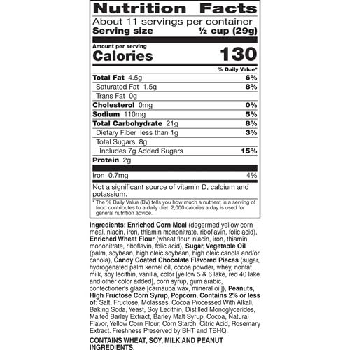 Chex Mix Turtle Snack Mix, Indulgent Snacks, Family Size, 13.5 oz