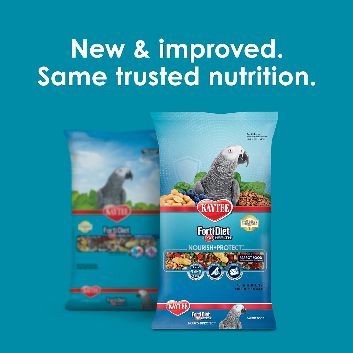 Kaytee Forti-Diet Pro Health Pet Parrot Bird Food, 8 Pound