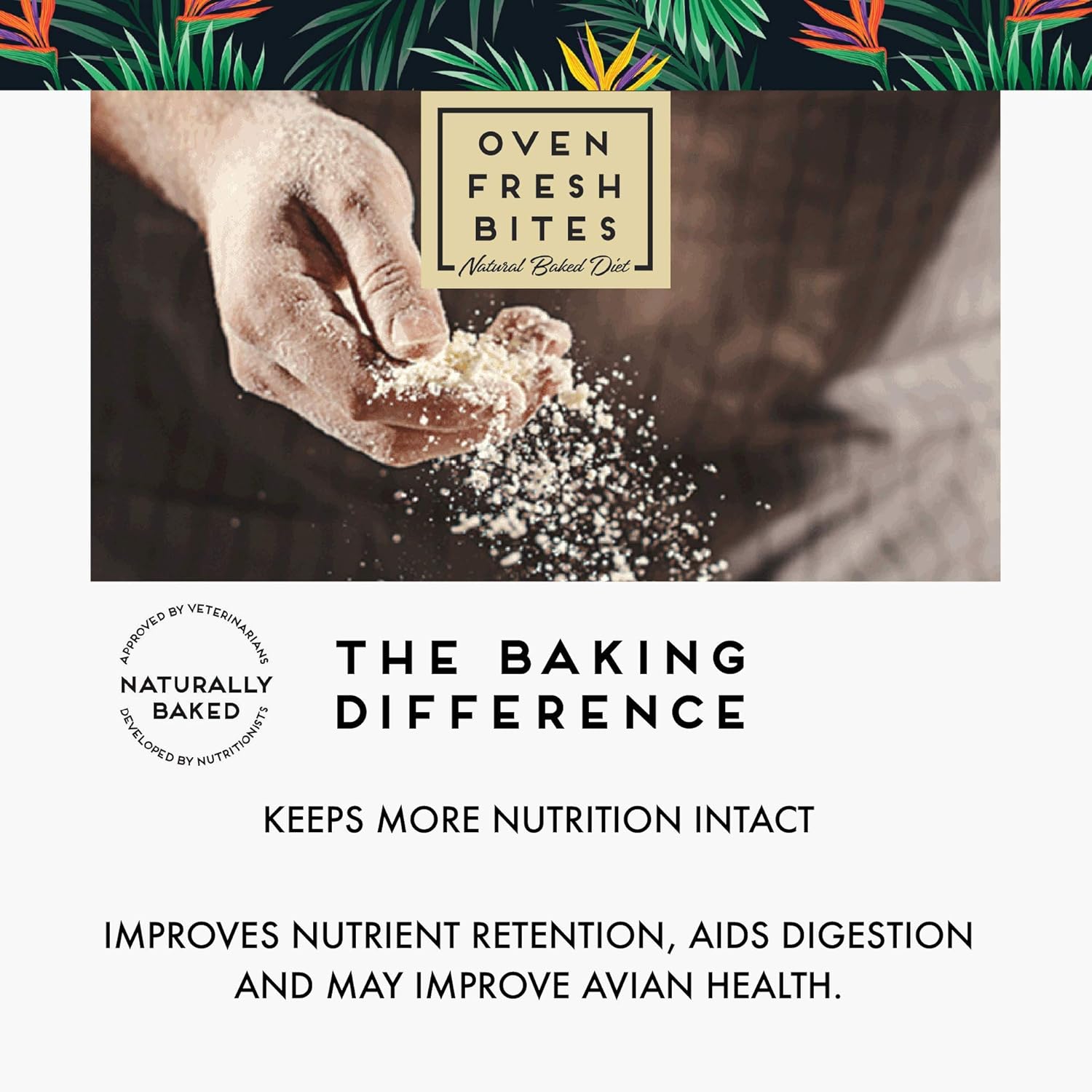 Oven Fresh Bites, Classic Formula Bird Food, Baked Avian Diet, For Small Parrots, 15 lb Bulk Box