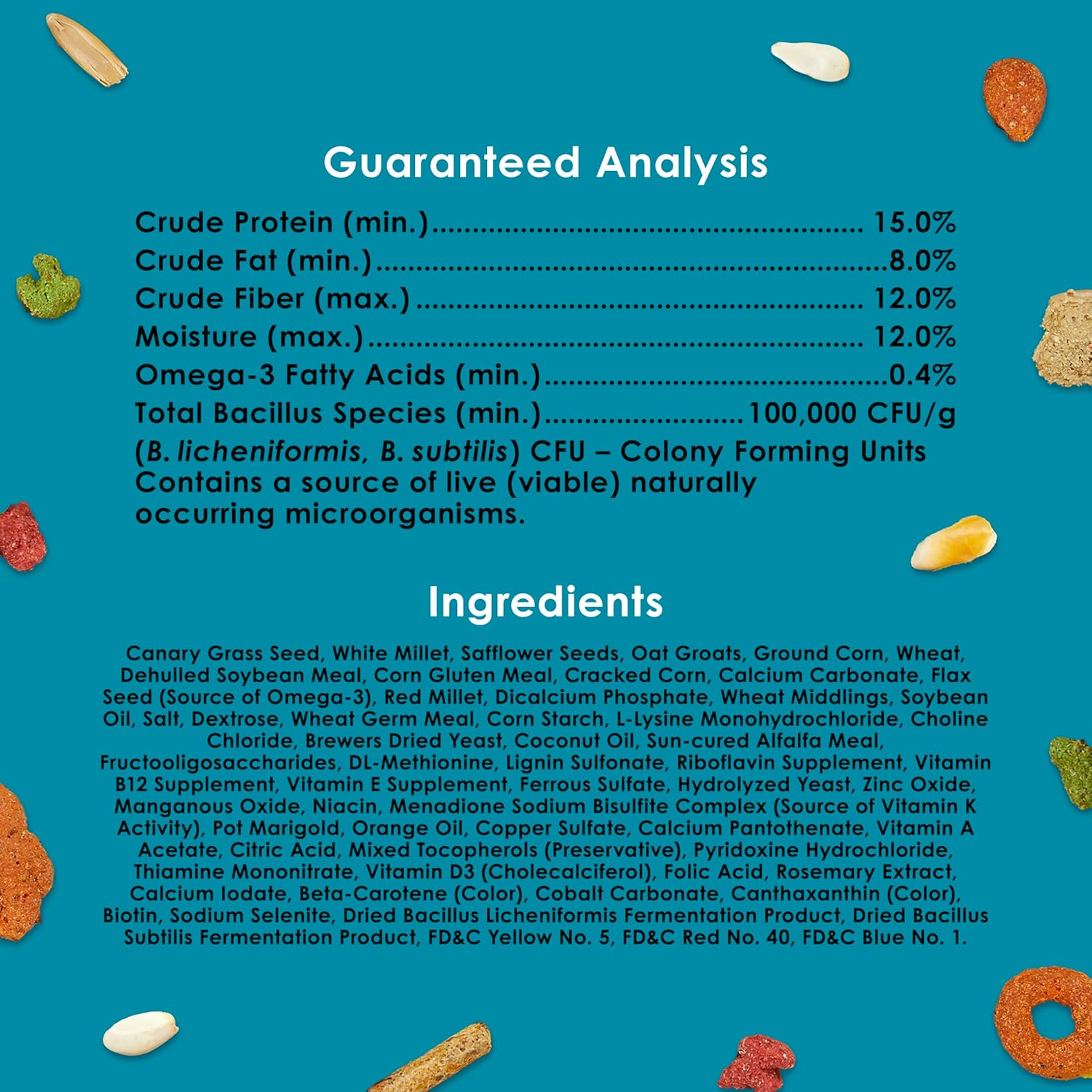 Kaytee Forti-Diet Pro Health+Safflower Nourish+Protect Cockatiel Food, Supports Breeding and Molting, Nutrition Backed by Science, Digestive and Brain Health, 4 pounds - Image 8