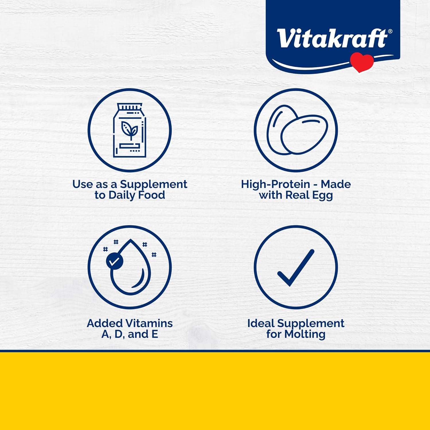 Vitakraft VitaSmart Egg Food for Birds - Daily Supplement for Parrots, Parakeets, Cockatiels, and Canaries - Bird Calcium Supplement 1.1 Pound (Pack of 1)