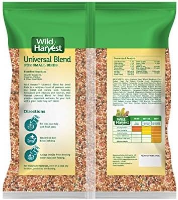 Wild Harvest Universal Blend For Small Birds 3 Pounds, Foritified Nutrition