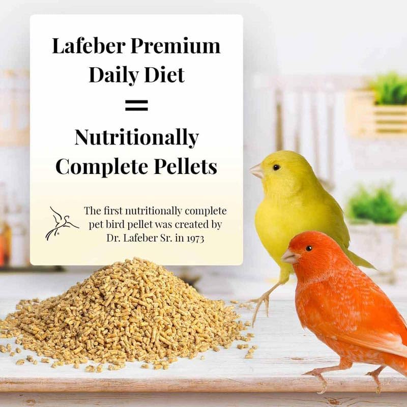 LAFEBER'S Premium Daily Diet Pellets Pet Bird Food, Made with Non-GMO and Human-Grade Ingredients, for Canaries, 5 lb
