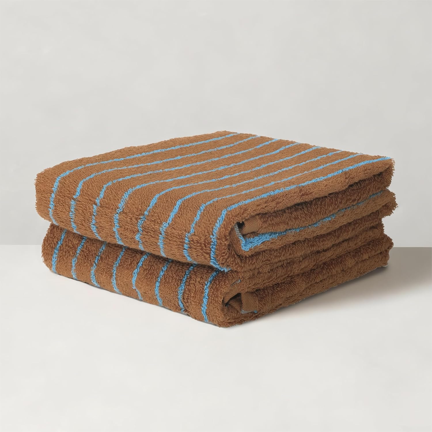 seicasaya Premium Striped Cotton Bath Towels u2013 Soft, Absorbent, and Durable (Black & White Stripes, Small 2 Pcs) - Image 6