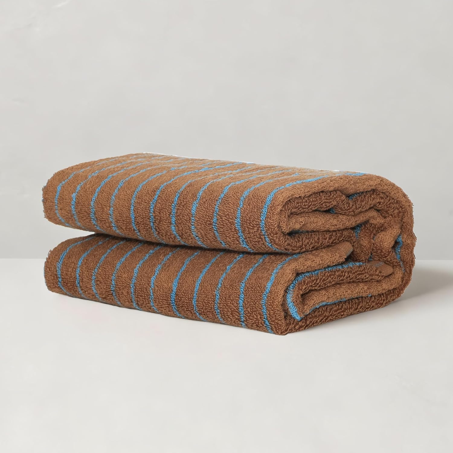 seicasaya Premium Striped Cotton Bath Towels u2013 Soft, Absorbent, and Durable (Black & White Stripes, Small 2 Pcs) - Image 8