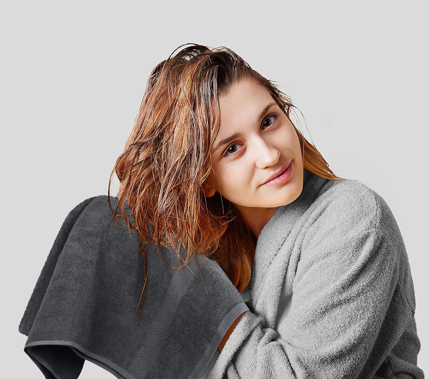 Utopia Towels 8 Piece Luxury Towel Set u2013 Majestic Plush, Super Absorbent & Quicker-to-Dry, Thick 100% Ring Spun Cotton Towels for Bathroom, Spa & Hotel u2013 2 Bath, 2 Hand, 4 Washcloths, Grey - Image 3