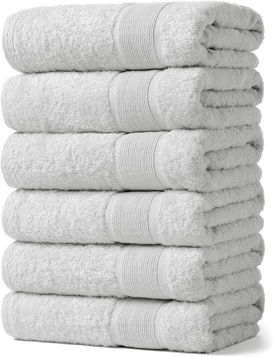 Aibaser Bath Towels, 27x54inch - Natural, Ultra Absorbent Towels for Bathroom, Travel, Gym, Shower and Spa (6 Piece Set) - Image 9