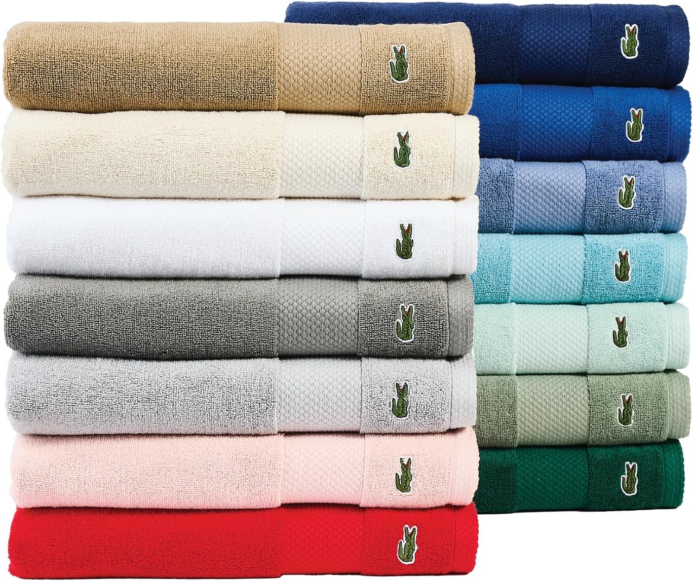 Lacoste Heritage 100% Supima Cotton Bath Towel, Aloe, 30" x 54" u2013 Highly Absorbent & Quick Drying, Premium Super Soft Bath Towel, Bathroom Essential, Gift for All Occasions, Machine Washable - Image 6
