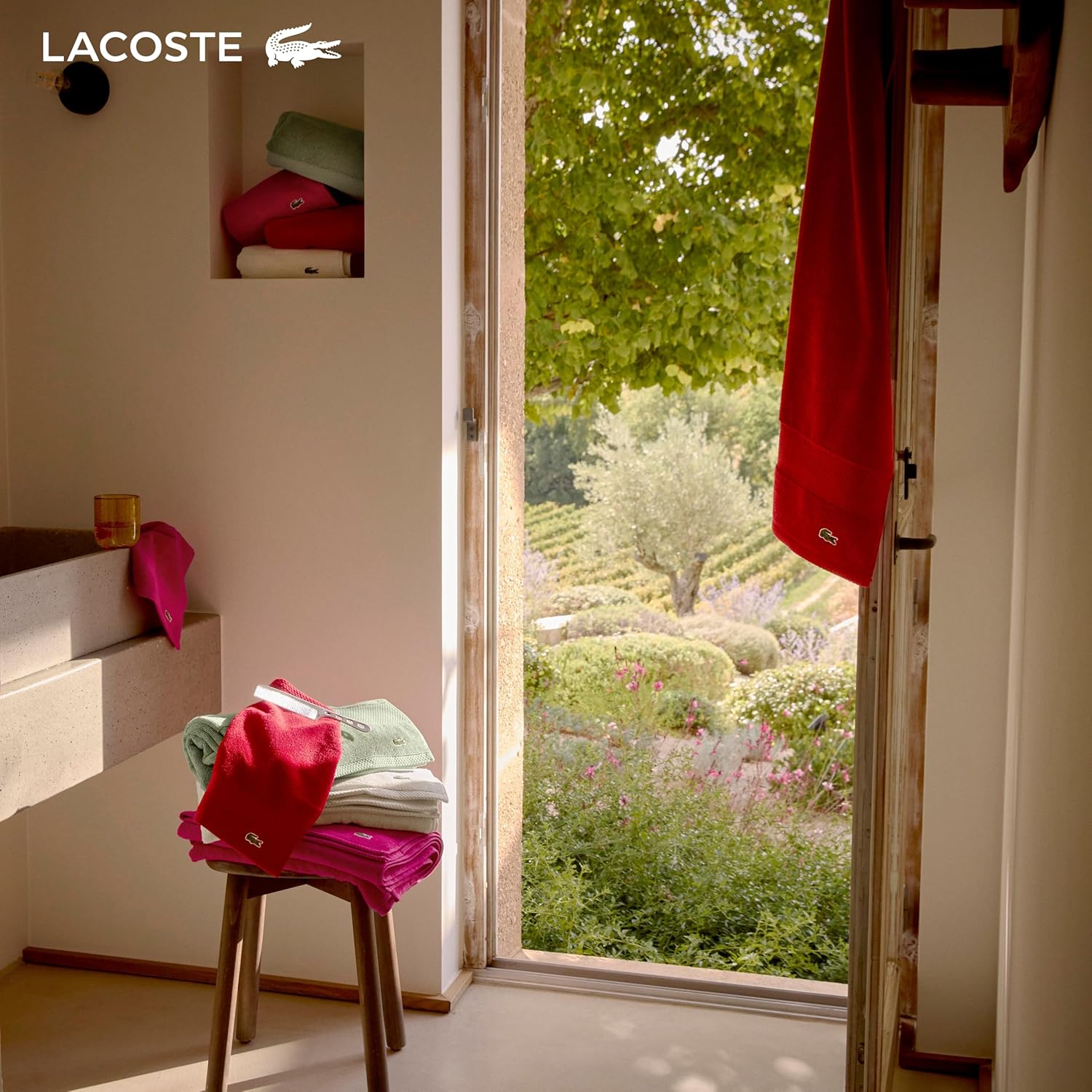 Lacoste Heritage 100% Supima Cotton Bath Towel, Aloe, 30" x 54" u2013 Highly Absorbent & Quick Drying, Premium Super Soft Bath Towel, Bathroom Essential, Gift for All Occasions, Machine Washable - Image 7