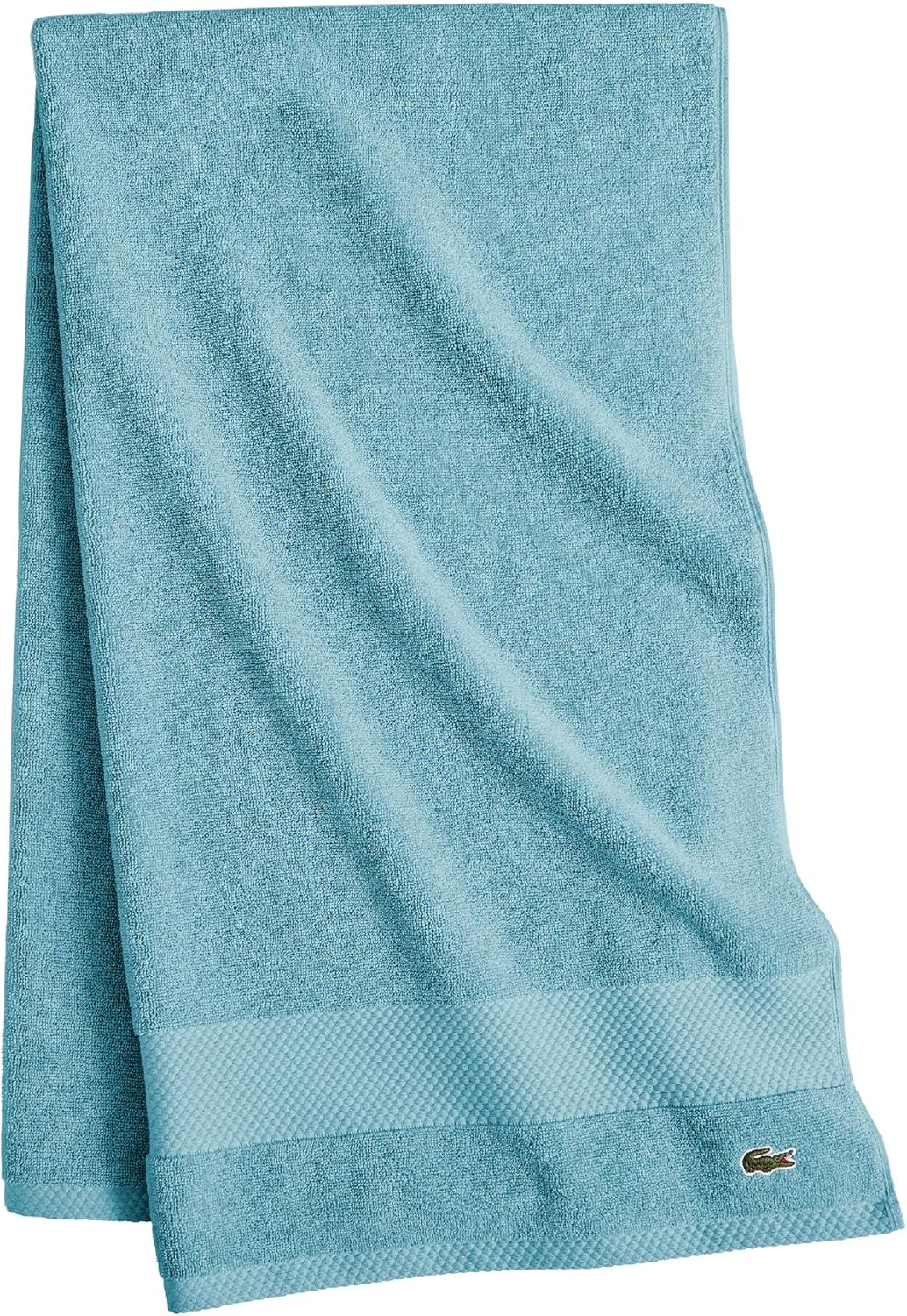 Lacoste Heritage 100% Supima Cotton Bath Towel, Aloe, 30" x 54" u2013 Highly Absorbent & Quick Drying, Premium Super Soft Bath Towel, Bathroom Essential, Gift for All Occasions, Machine Washable - Image 9