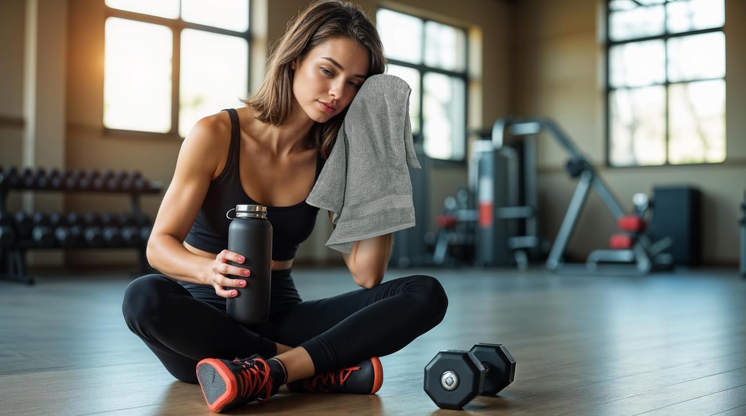 Utopia Towels 6 Pack Premium Hand Towels Set, 16 by 28 inches, 100% Ring Spun Cotton, Ultra Soft and Highly Absorbent 600GSM Towels for Bathroom, Gym, Shower, Hotel, and Spa, Cool Grey