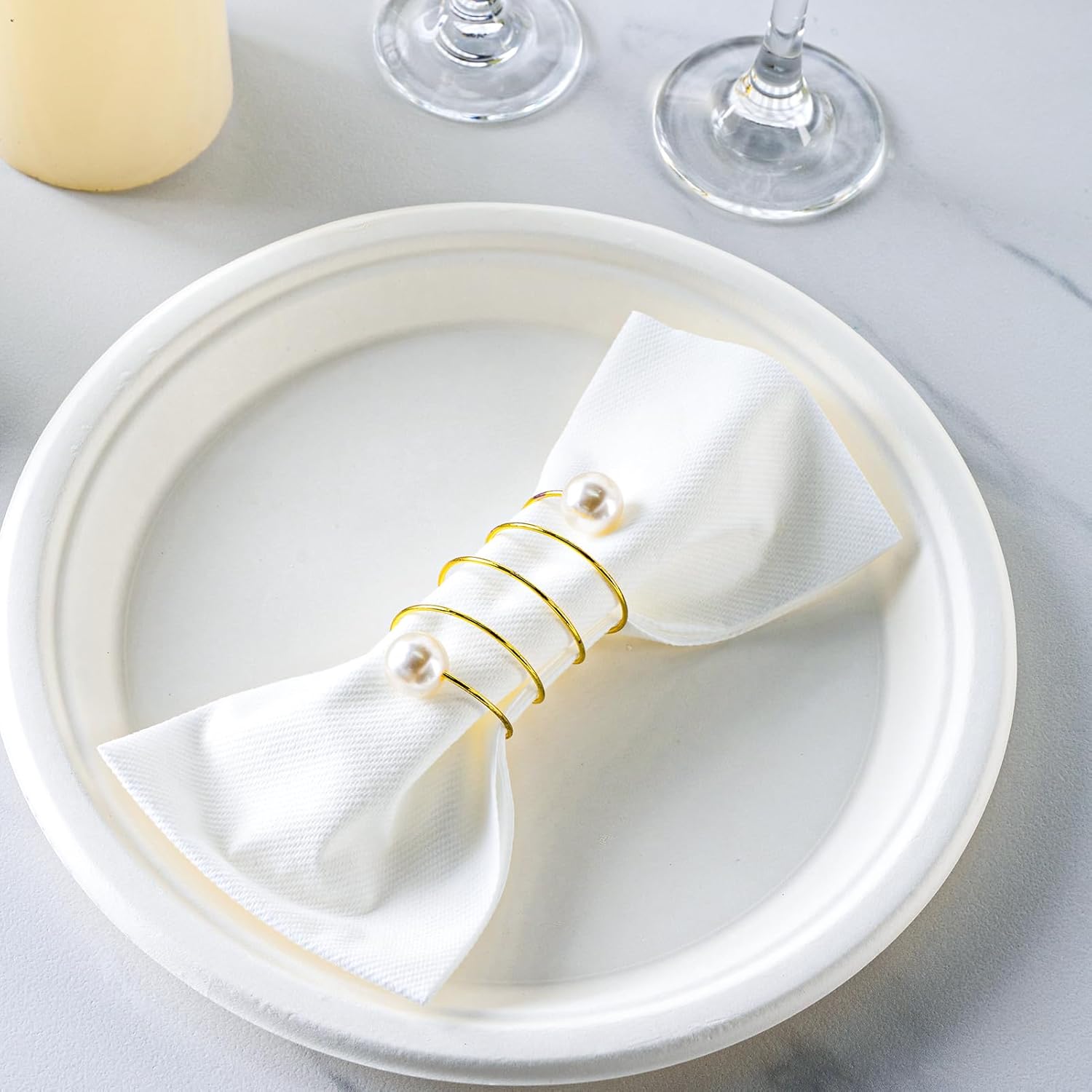 480 Count Disposable Hand Towels, Linen Feel Bathroom Hand Napkins, Soft And Absorbent Paper Napkin for Guest, Disposable Guest Towels for Kitchen, Parties, Weddings