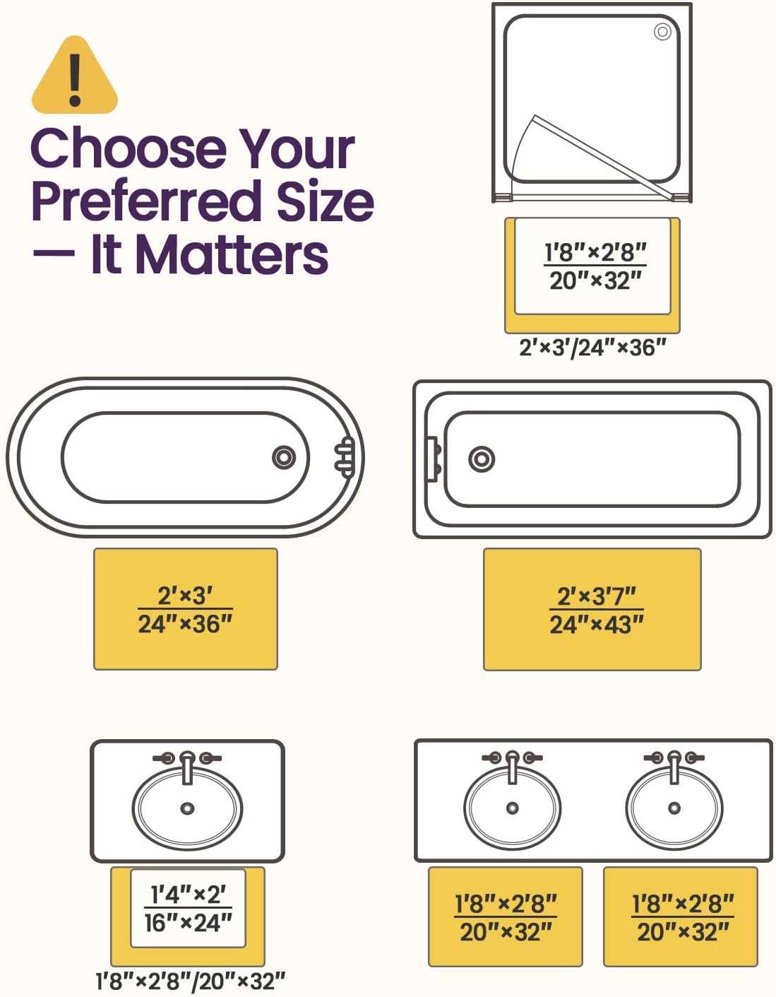 DEXI Bathroom Rugs 36x24, Washable Non Slip Bath Mat for Shower Floor, Absorbent Quick Dry Bathmat with Rubber Backing, Ultra Soft Plush Carpet for Tub, Navy