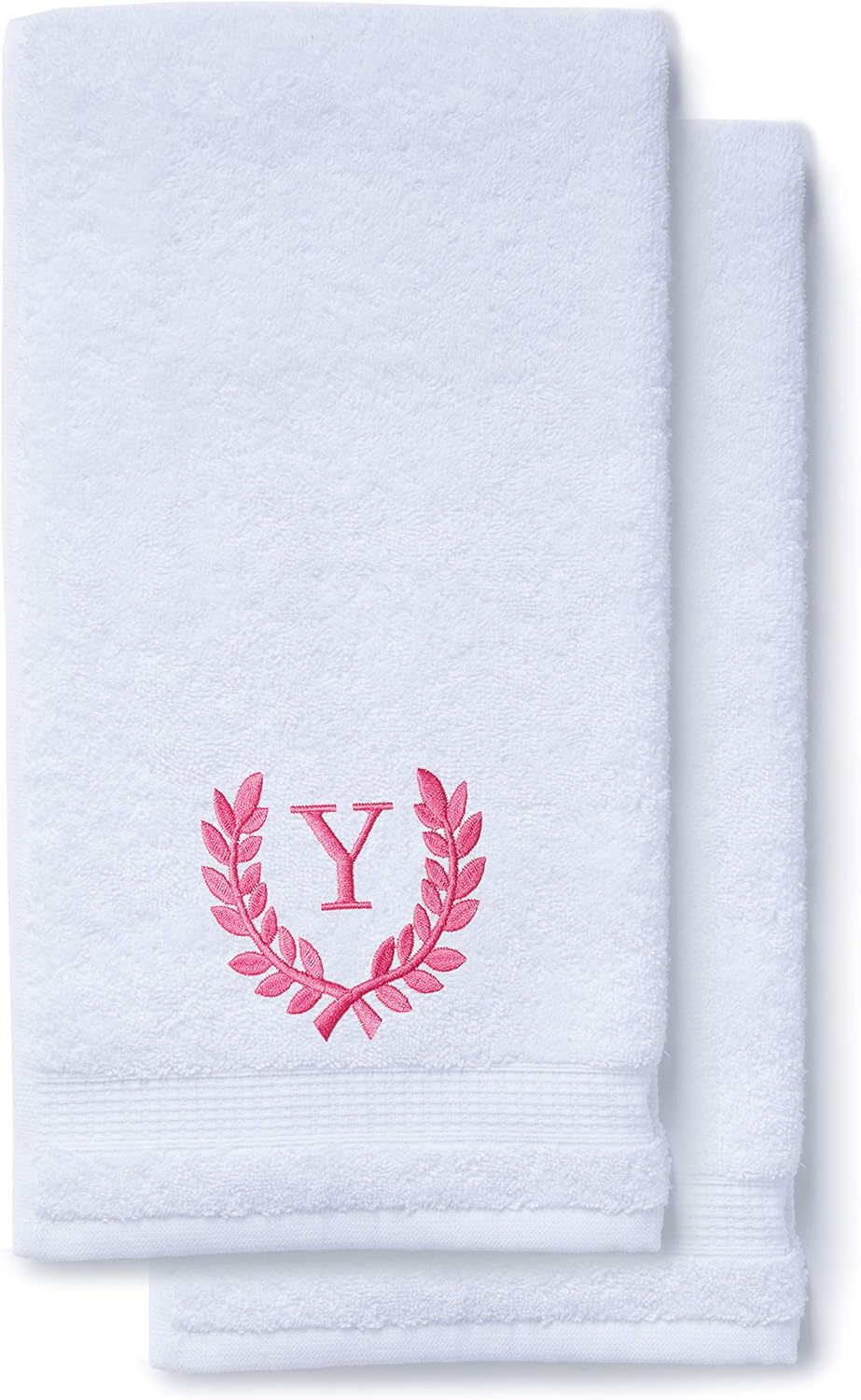 Decorative and Monogrammed Hand Towels for Bathroom Kitchen Makeup | Personalized Gift for Wedding-Bridal | Roman Font Custom Luxury Turkish Towel | Spa Collection, Oversized, 16 X 30 Inch, Set of 2 - Image 8