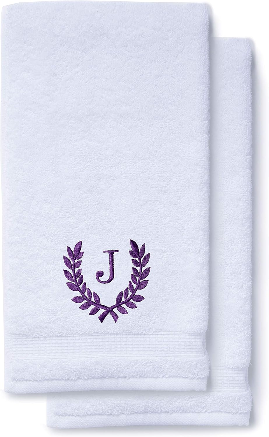 Decorative and Monogrammed Hand Towels for Bathroom Kitchen Makeup | Personalized Gift for Wedding-Bridal | Roman Font Custom Luxury Turkish Towel | Spa Collection, Oversized, 16 X 30 Inch, Set of 2 - Image 6