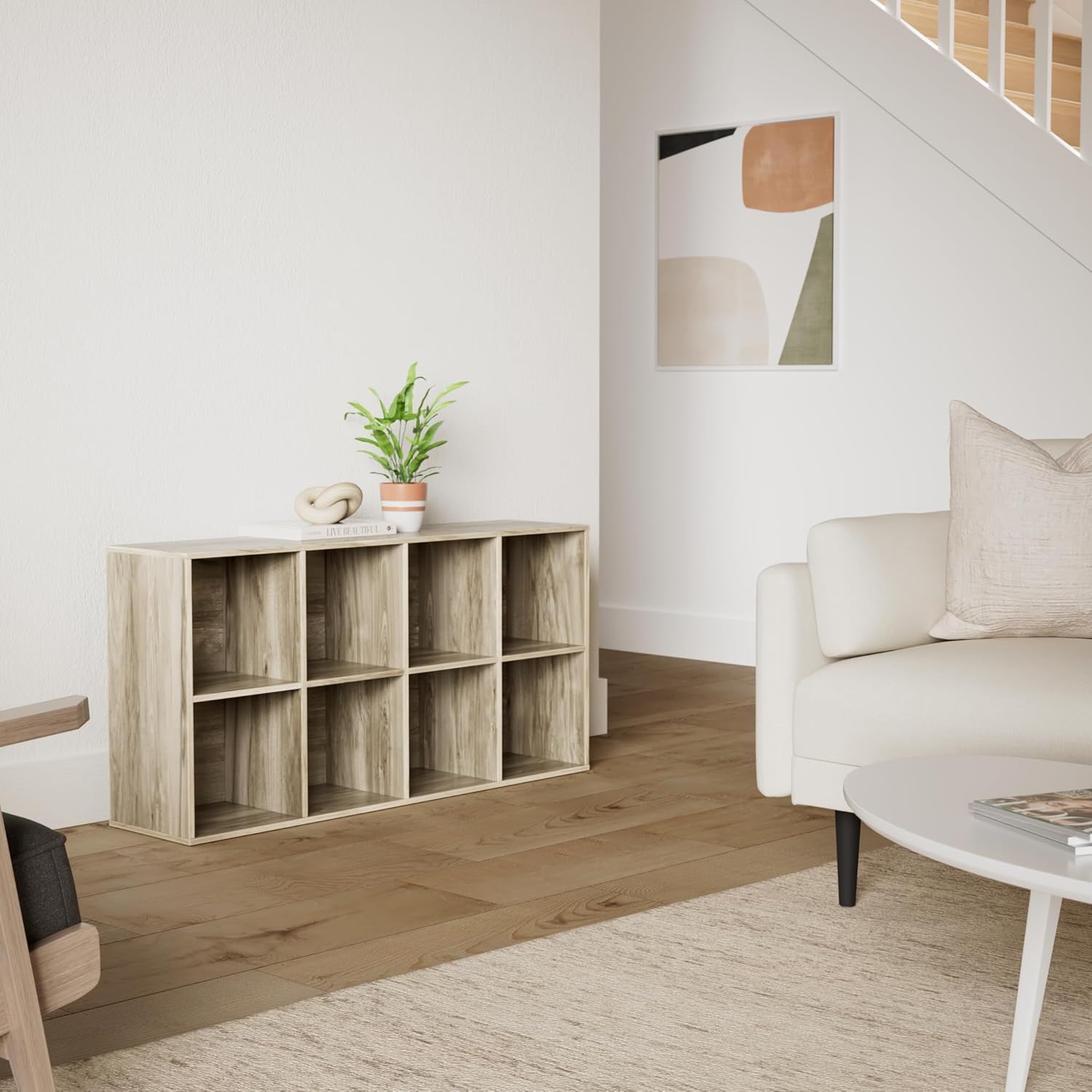 Best Choice Products 8-Cube Storage Organizer, 11in Shelf Opening, Bookcase, Display Shelf, Customizable w/ 3 Removable Back Panels u2013 Greige