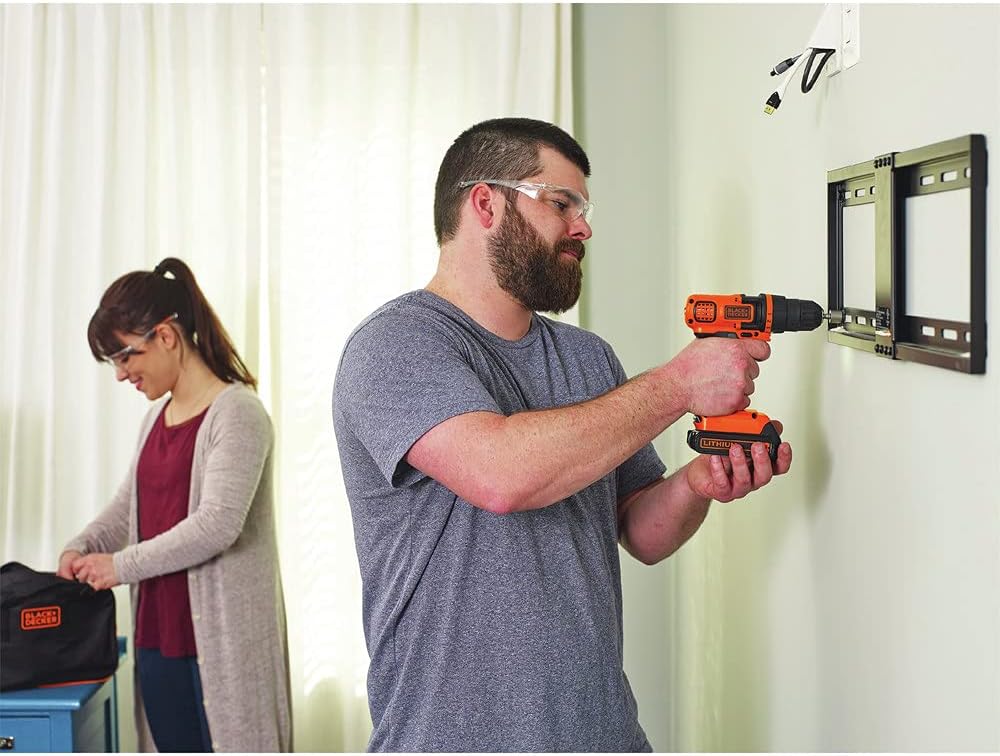 BLACK+DECKER 20V MAX 68-Piece Cordless Drill and Home Tool Project Kit with Tool Storage Bag (LDX120PK)