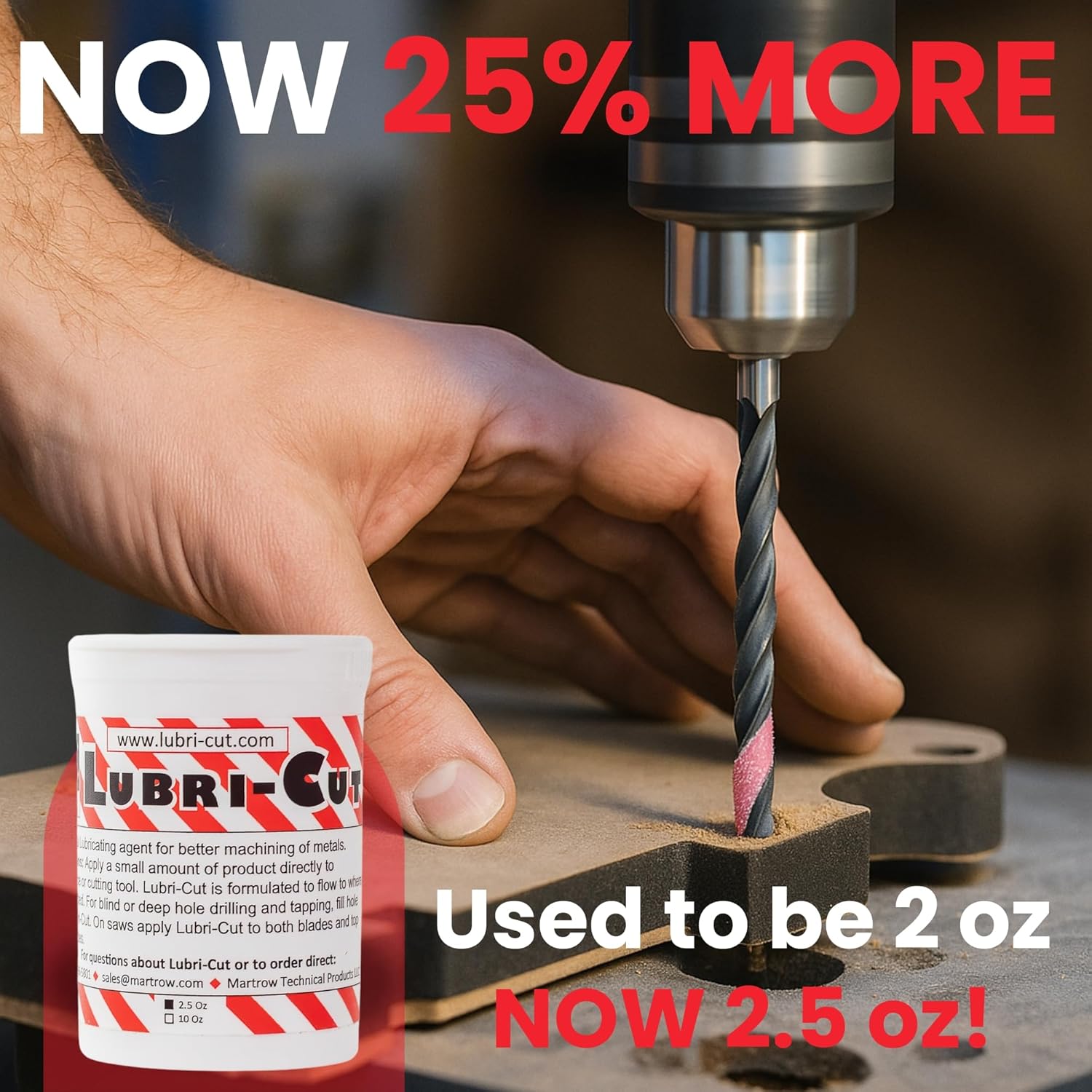 Lubri-Cut Cutting Paste for Drilling Metal - 2.5 Oz Tub - Made in USA | Beeswax Cutting Oil for Drilling Metal | High Performance Tapping & Cutting Wax | Saw Blade Lubricant & Drill Cutting Fluid