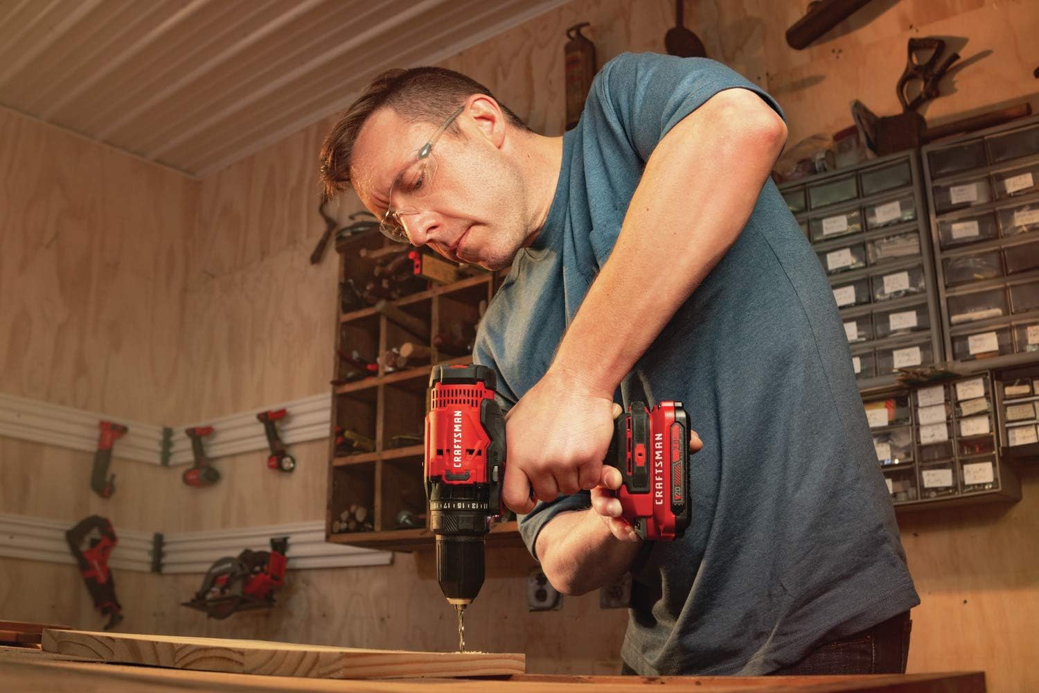CRAFTSMAN V20 Cordless Drill/Driver Kit, 1/2 inch, Battery and Charger Included (CMCD700C1)