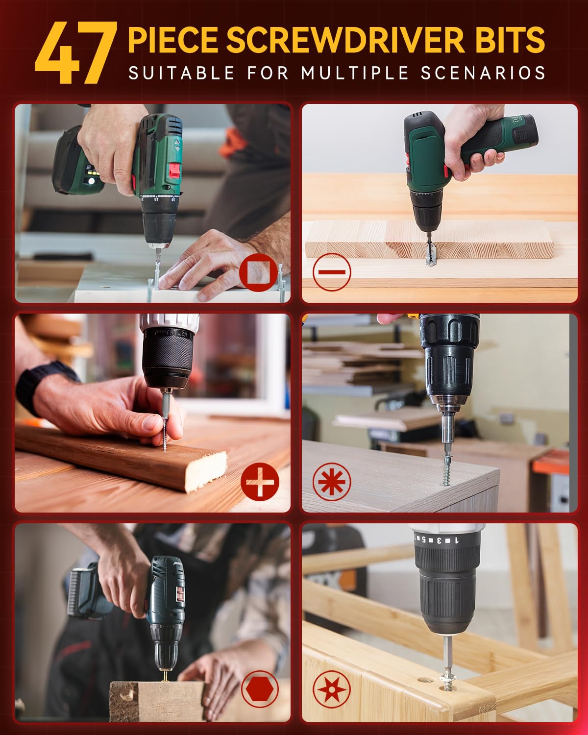 KingTool 400 Pcs Drill Bit Set - Drill Bits Screwdriver Bit Set Case with Drawer, Bit Set Designed for Various Drilling & Screw Driving Tasks for Metal, Wood, Masonry, Perfect for DIY Projects - Image 3