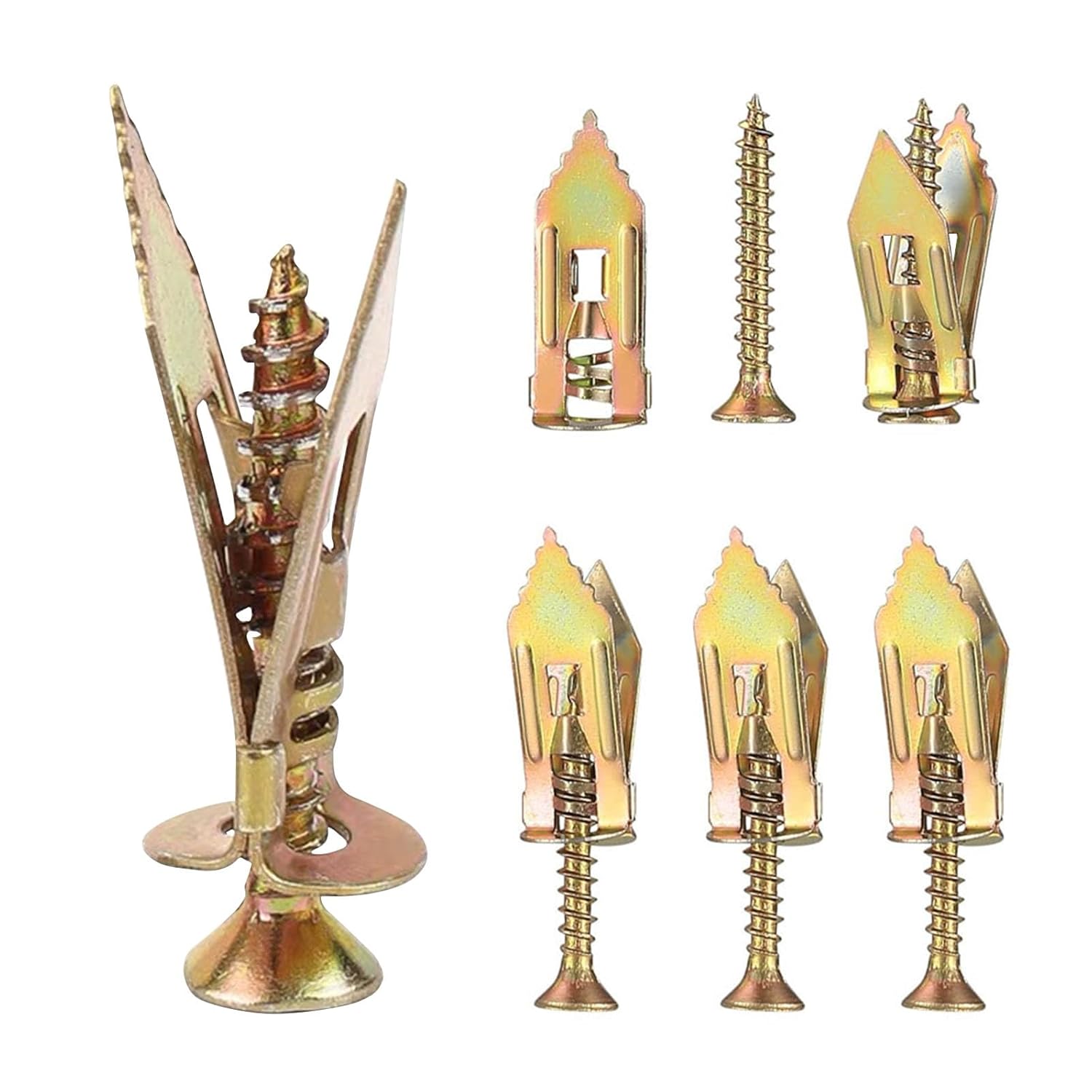 Maozaa 50 pcs Self-Drilling Drywall Anchors with Screws, 0.47x1.18 Inch Zinc Plated Steel Drywall Wall Anchors and Screws Kit Heavy Duty, Easy Application No Drill or Holes in Wall - Image 7