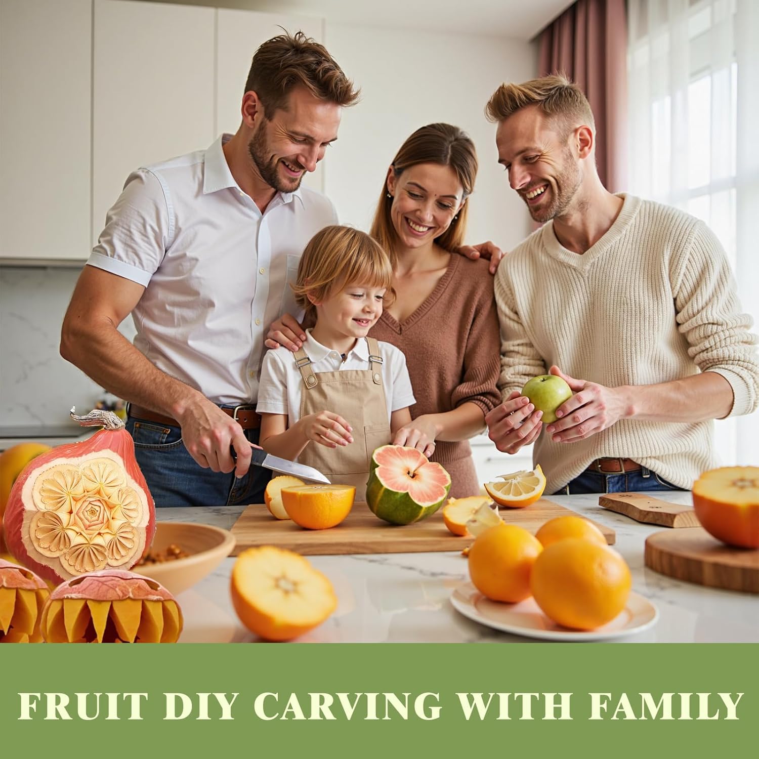 80-Piece Stainless Steel Fruit Carving Tools Set - Professional Watermelon Carving Knife Kit with Ergonomic Handles & Portable Case, Durable Fruit Cutting Tools for Culinary Arts, Sculpting, Peeling