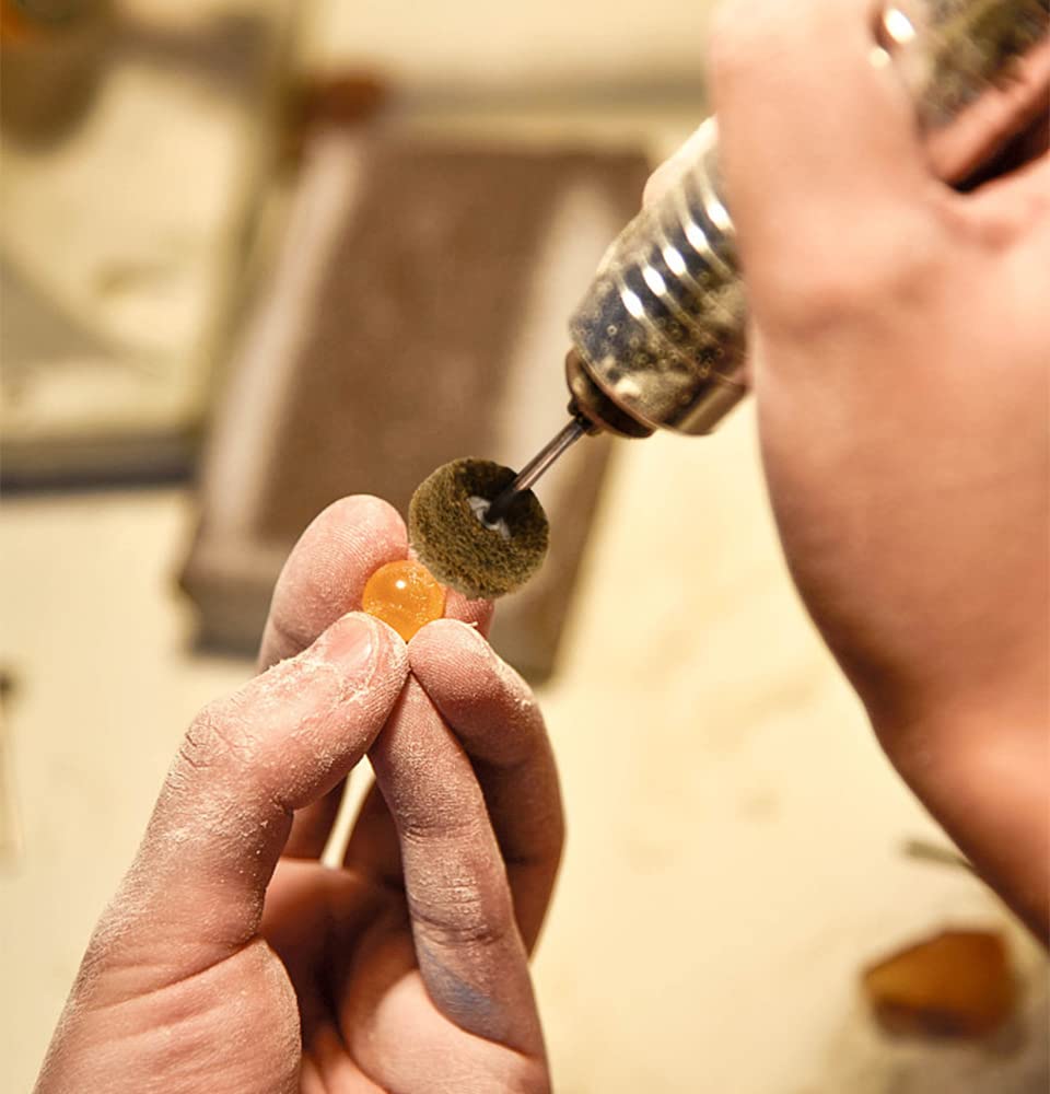 100pcs Abrasive Wheel, 1" Buffing Polishing Wheels, Metal Polishing Compound for Rotary Tools-1/8(3mm) Shank, 120 Grit, 180 Grit, 320 Grit, 400 Grit, 600 Grit - Image 5