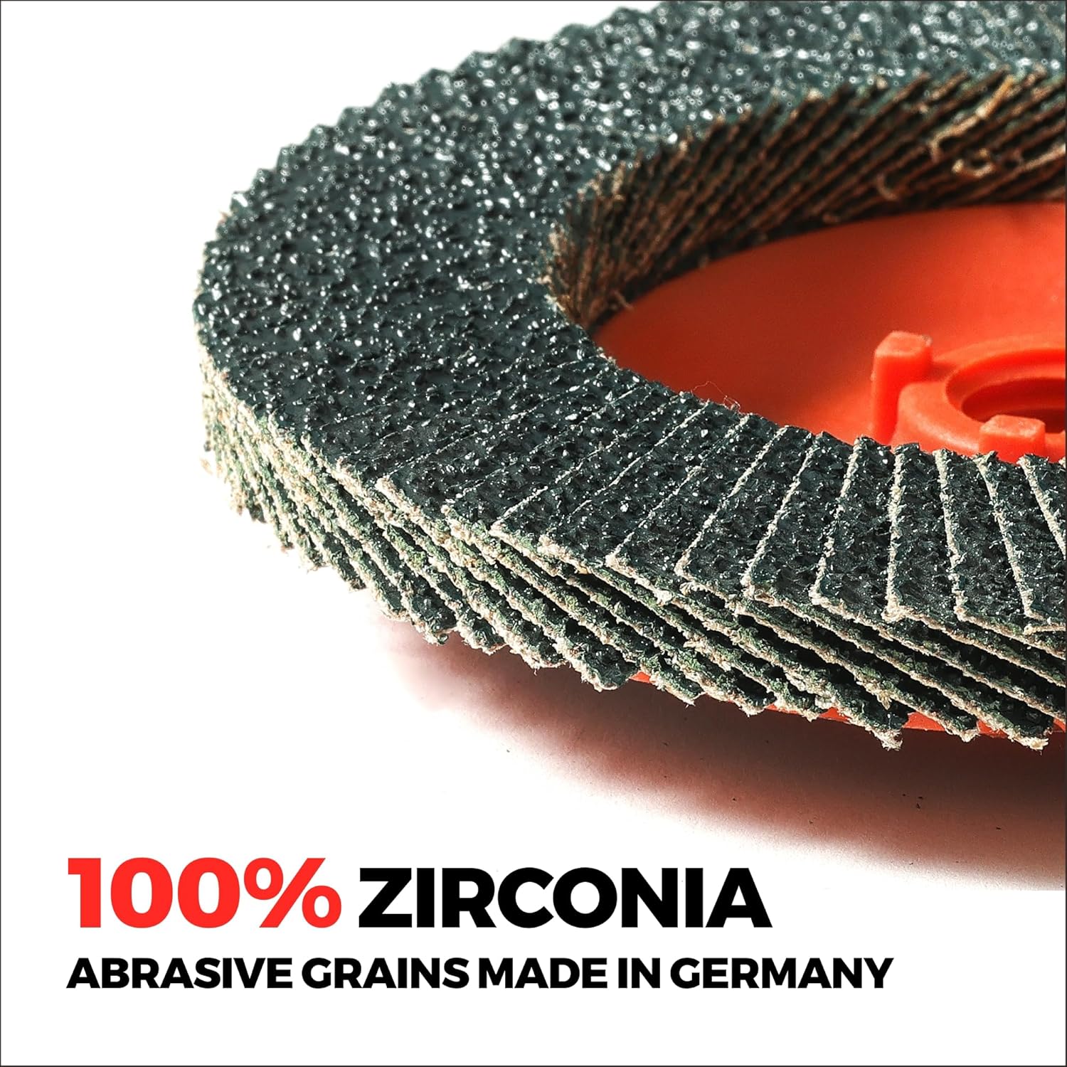 Jumbo Zirconia Flap Discs 4 1/2 for Angle Grinder, 40/60/80/120 Grit Type 27 High Density Trimmable 5/8"-11 inch Grinding Wheels for Grinding, Rust Removal, Sanding and Finishing - 10 Pack - Image 4