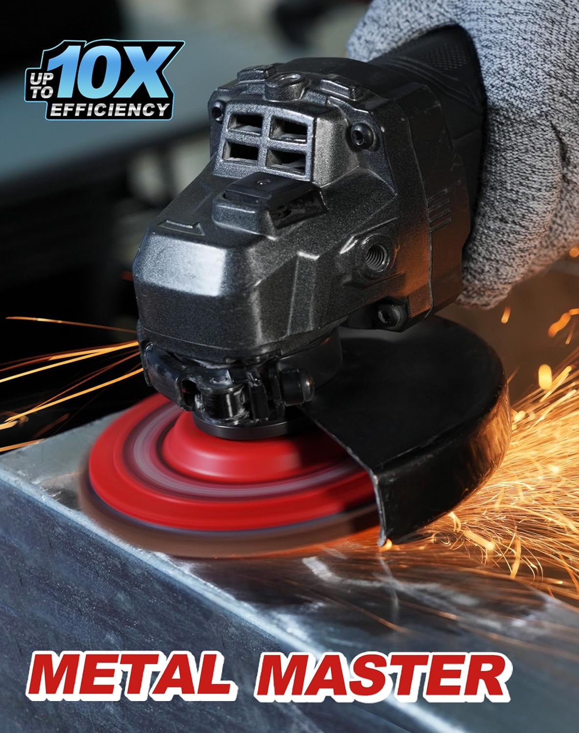 EZARC Flap Discs 80 Grit, 4-1/2" x 7/8" Ceramic Grain Flap Sanding Disc, Type 27 Heavy Duty Abrasive Trimmable Grinding Wheel Finishing for Stainless Steel, Sheet Metal (5 Pack) - Image 4