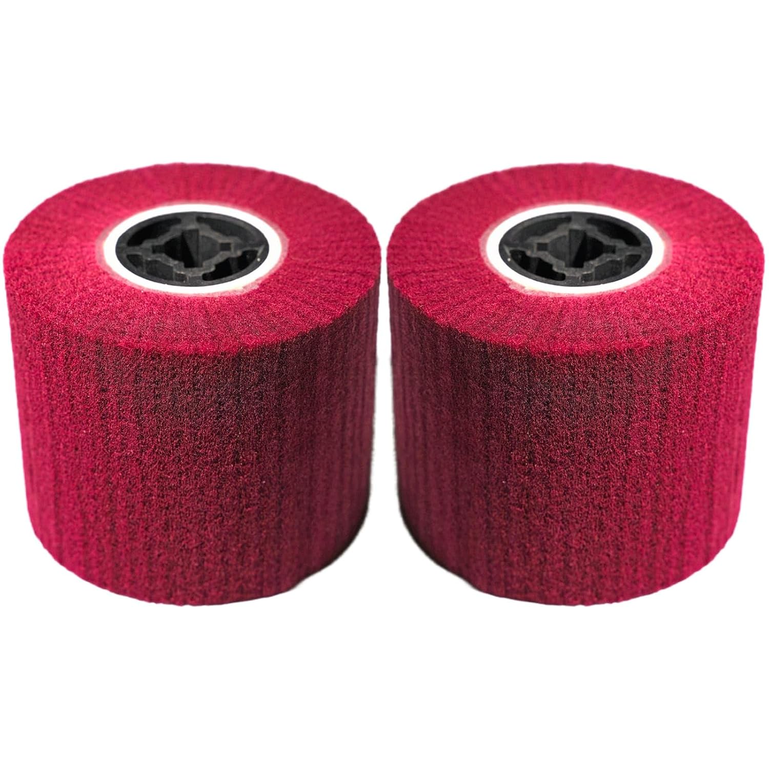 JONAS C 2 Pcs 320 Grit Burnishing Polishing Wheel Drum, 4.7" x 4" Abrasive Drawing Wheel Drum, Finishing Drum, Surface Conditioning Tool Drum for Metal, Wood, Plastic