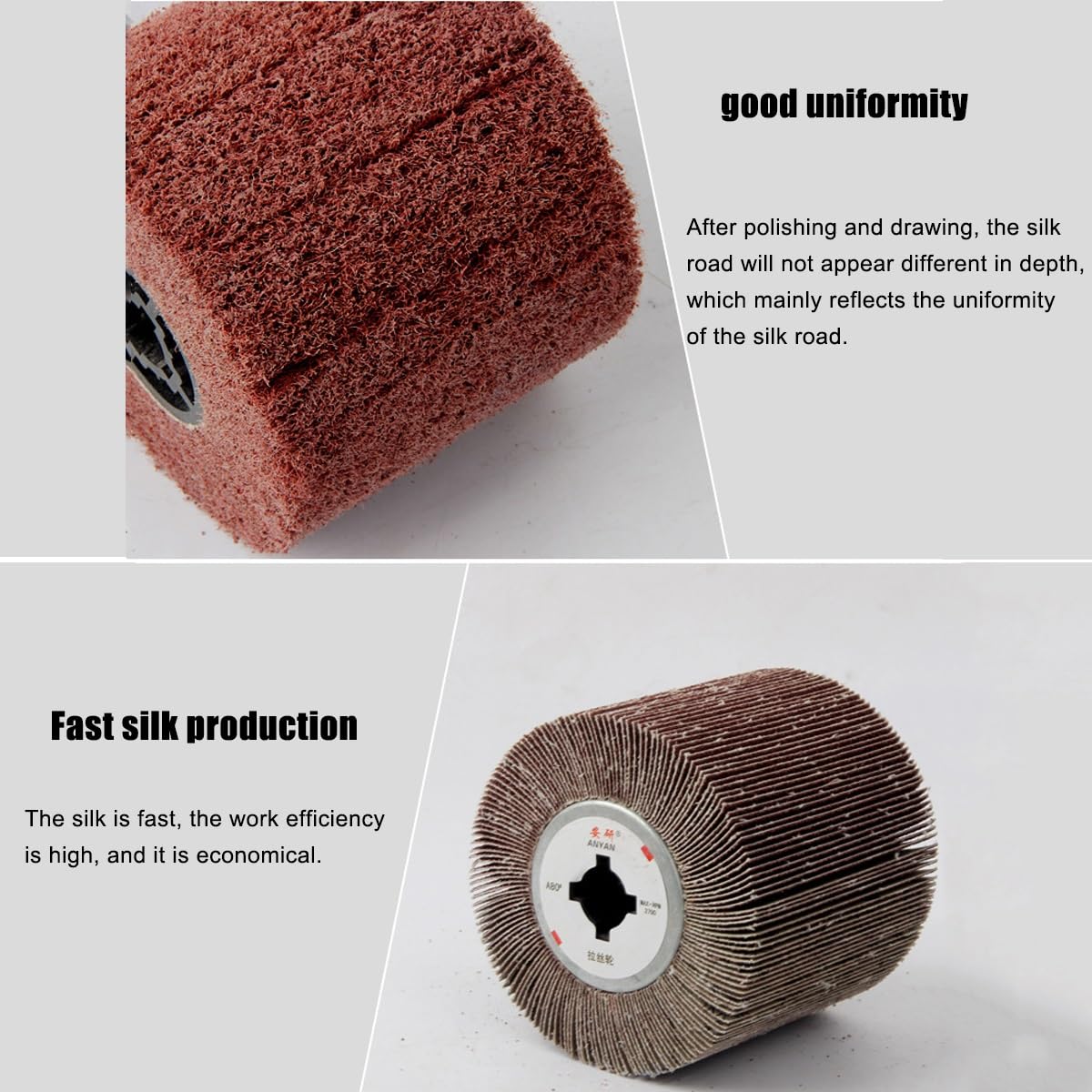 3PCS Metal Grinding and Polishing Wheel Set - Wire Drawing, Wheel Polishing, Scouring Pad Wheel for Surface Finishing(180grit) - Image 5