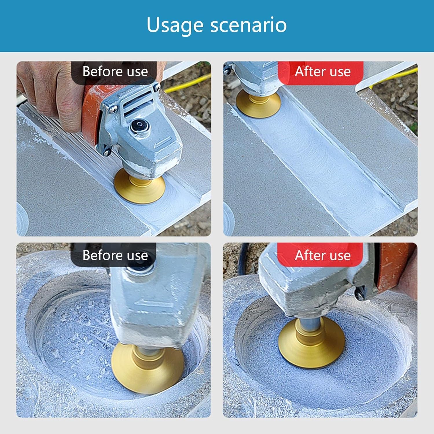 QARMAX 2"" Brazed Flat Grinding Head Suitable for Metal Wood Refinishing Edges Trimming for Grinding Polishing Needs Long Lasting Tool (M14) - Image 7